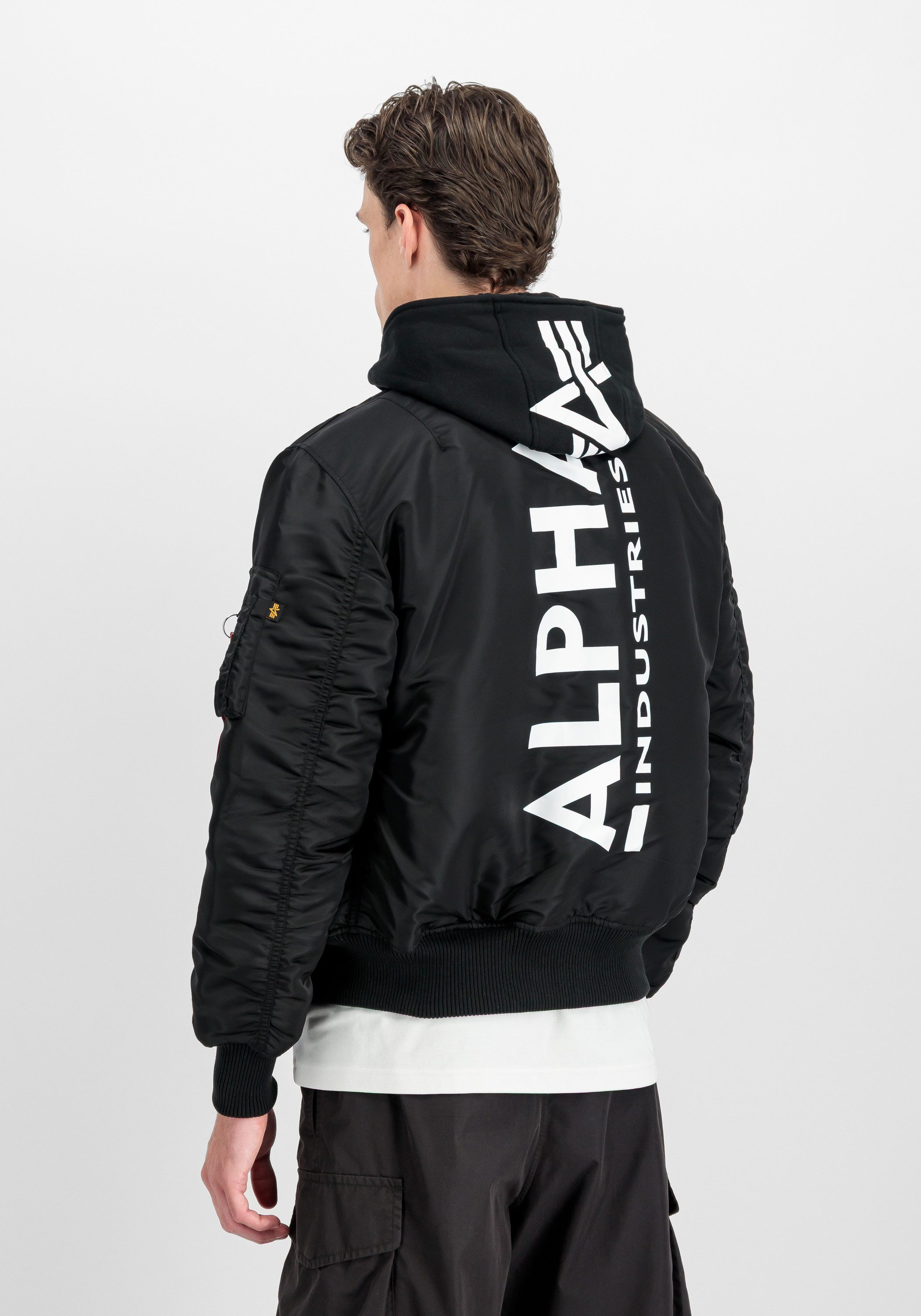 Alpha Industries Bomberjack Alpha Industries Men - Bomber Jackets MA-1 Zip Hood Back Print