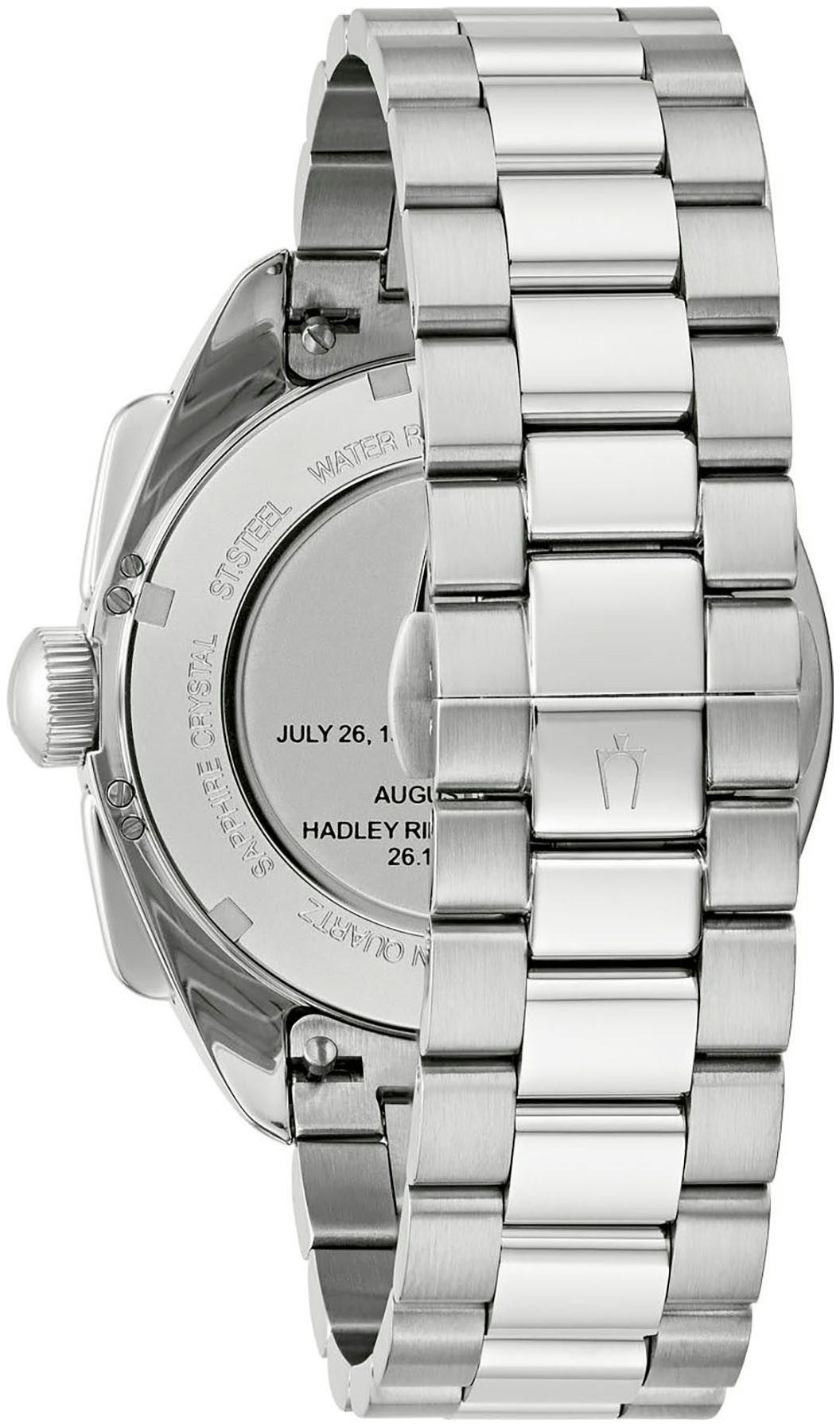 Bulova Chronograaf Lunar Pilot Quartz horloge, polshorloge, herenhorloge, roestvrijstalen band