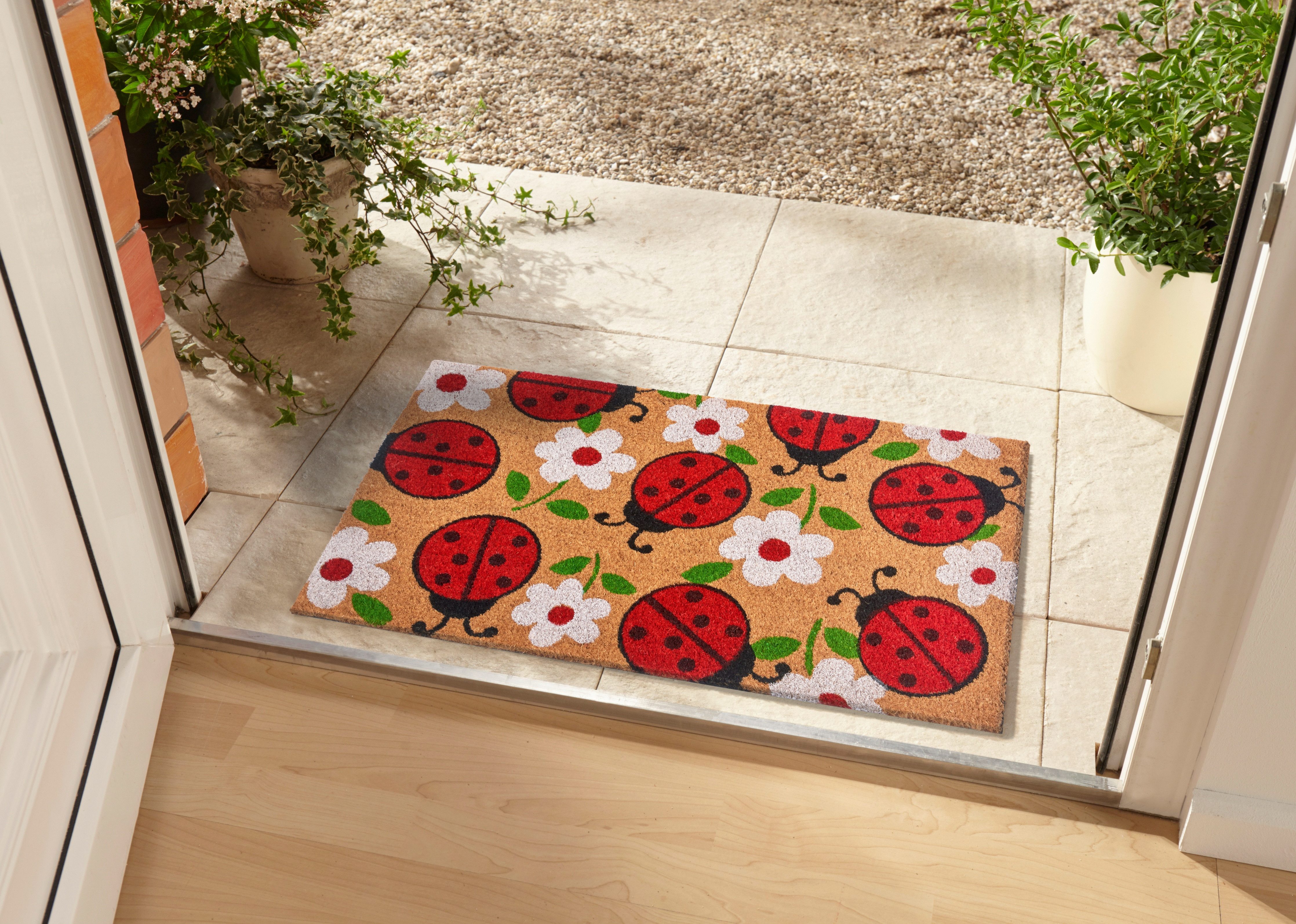 HANSE Home Mat Lady Beetle Kokos, vuilopvangmat, outdoor, antislip, binnen, kokosmat, gang