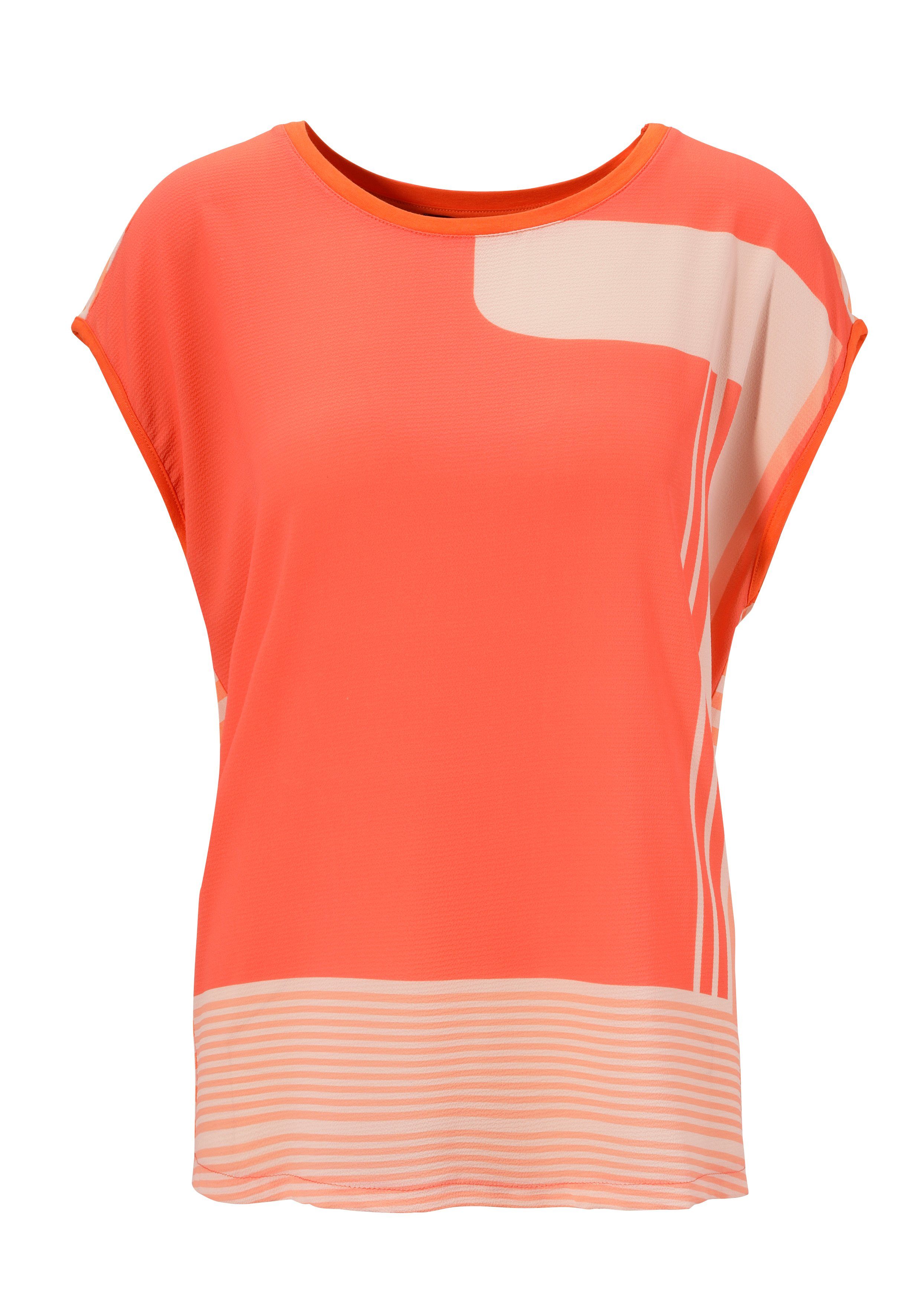 Aniston SELECTED Shirtblouse met gestreepte rug en overhangende schouders