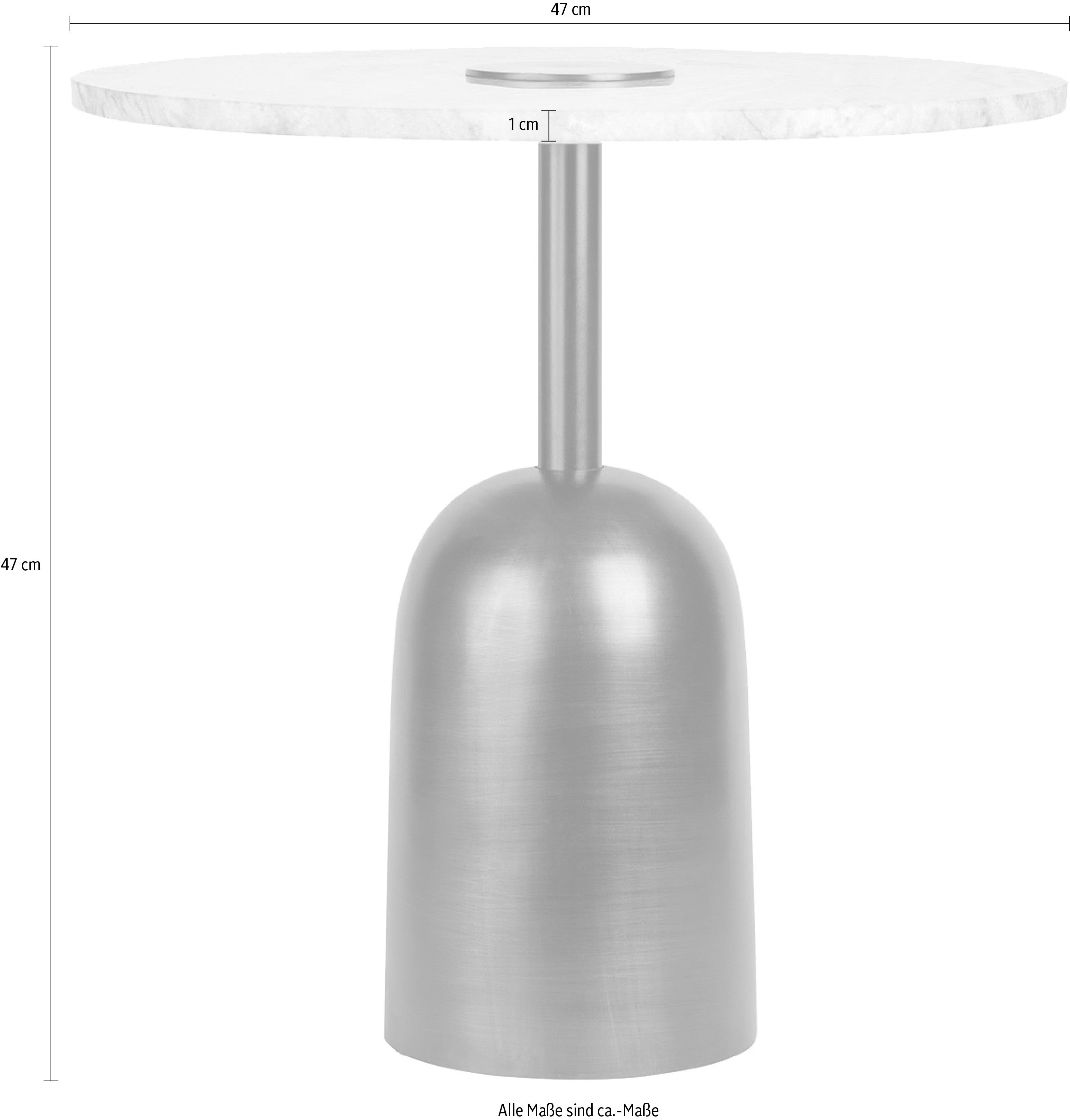 Kayoom Bijzettafel Harry 125, luxe tafelblad van 100% marmer Tafelblad van marmer, stabiel frame van ijzer (1 stuk)