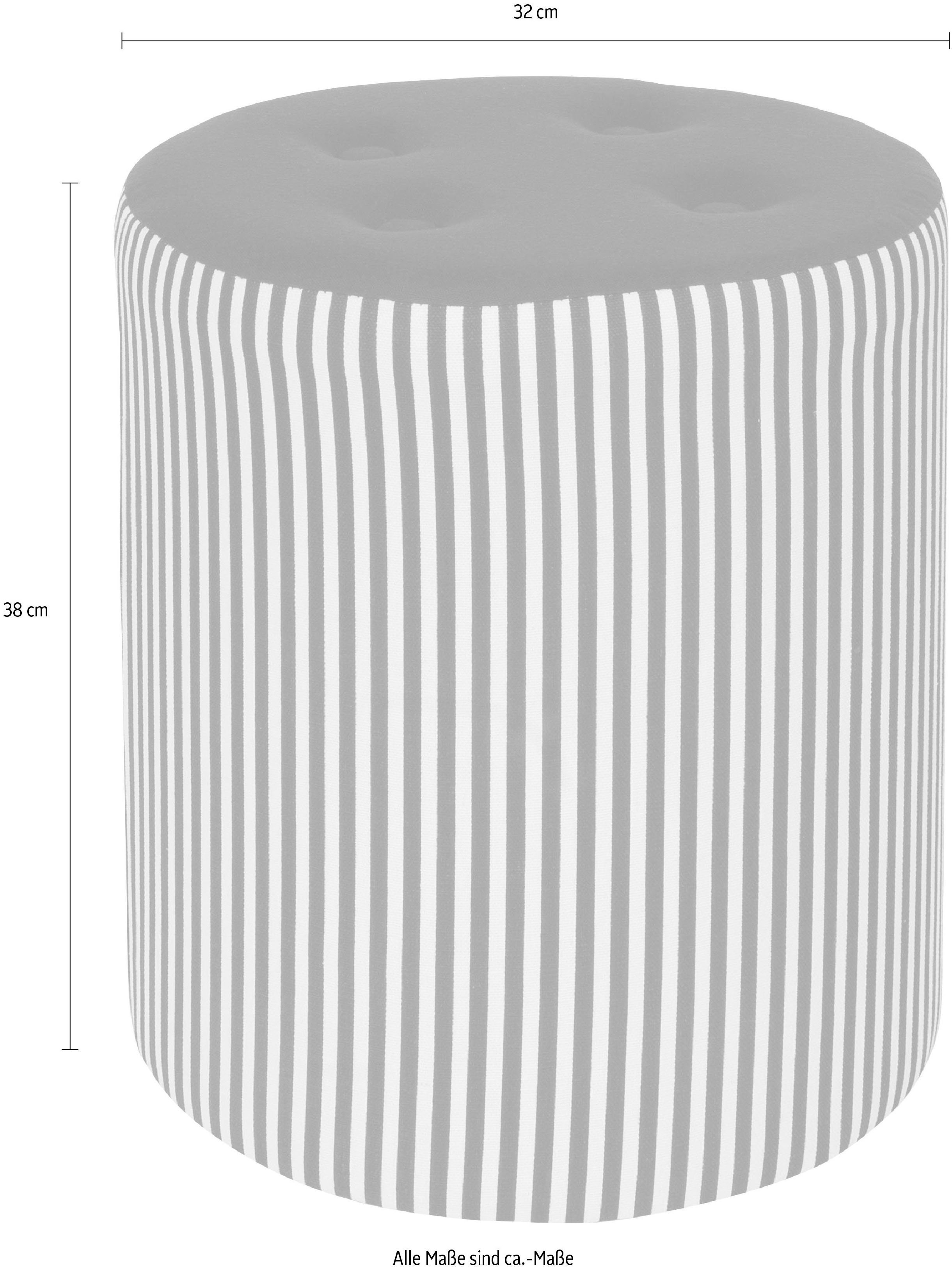my Flair Hocker Elias rond met bekleding