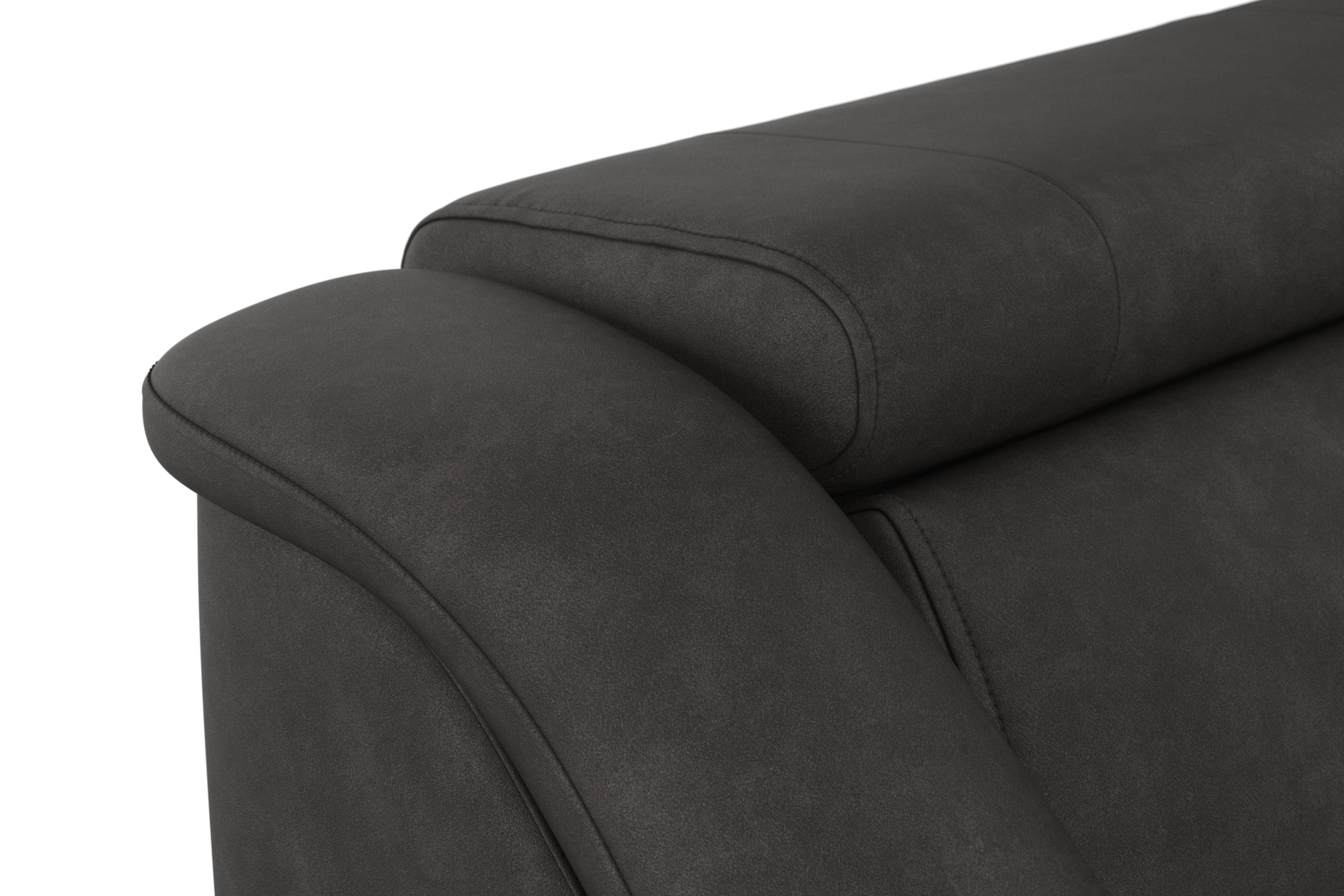 sit&more Hoekbank Freetown L-vorm met verstelbare hoofdsteun en comfortabele binnenvering