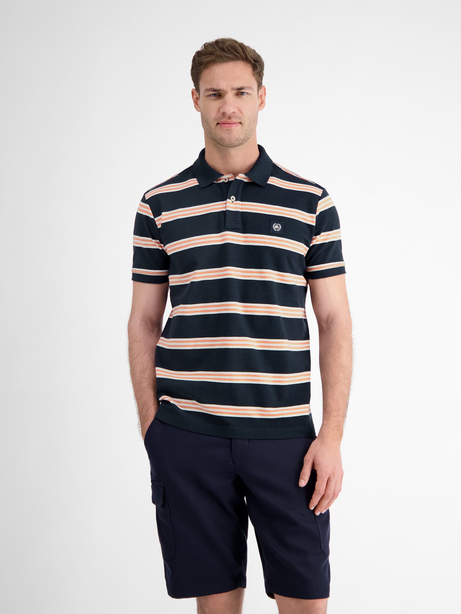 Lerros Poloshirt LERROS heren poloshirt in rugby-look