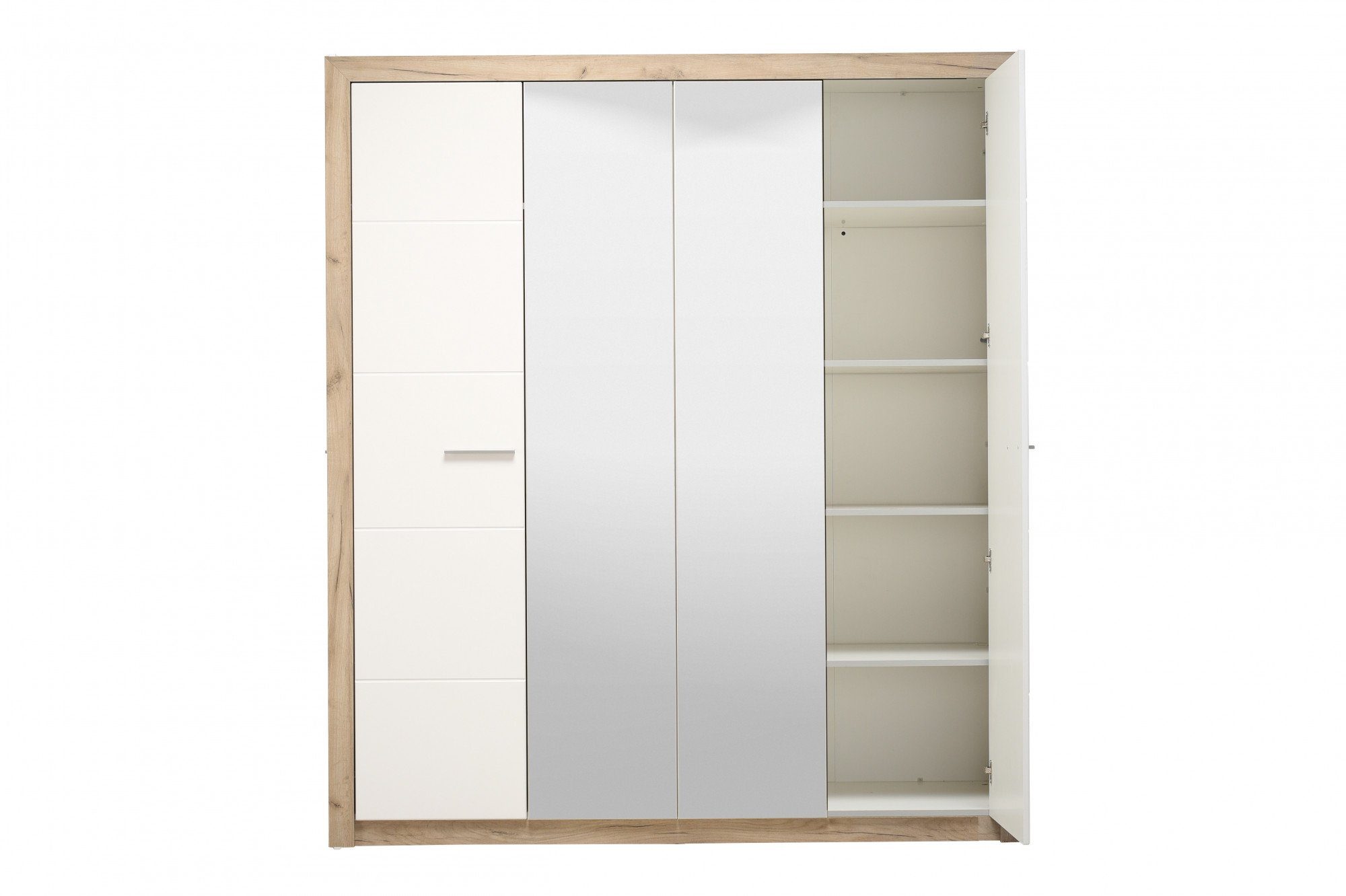 INOSIGN Kledingkast Astor, FSC® gecertificeerd houtmateriaal, Made in Europe Kast met spiegel en complete binneninrichting, 223,5x204x55 cm