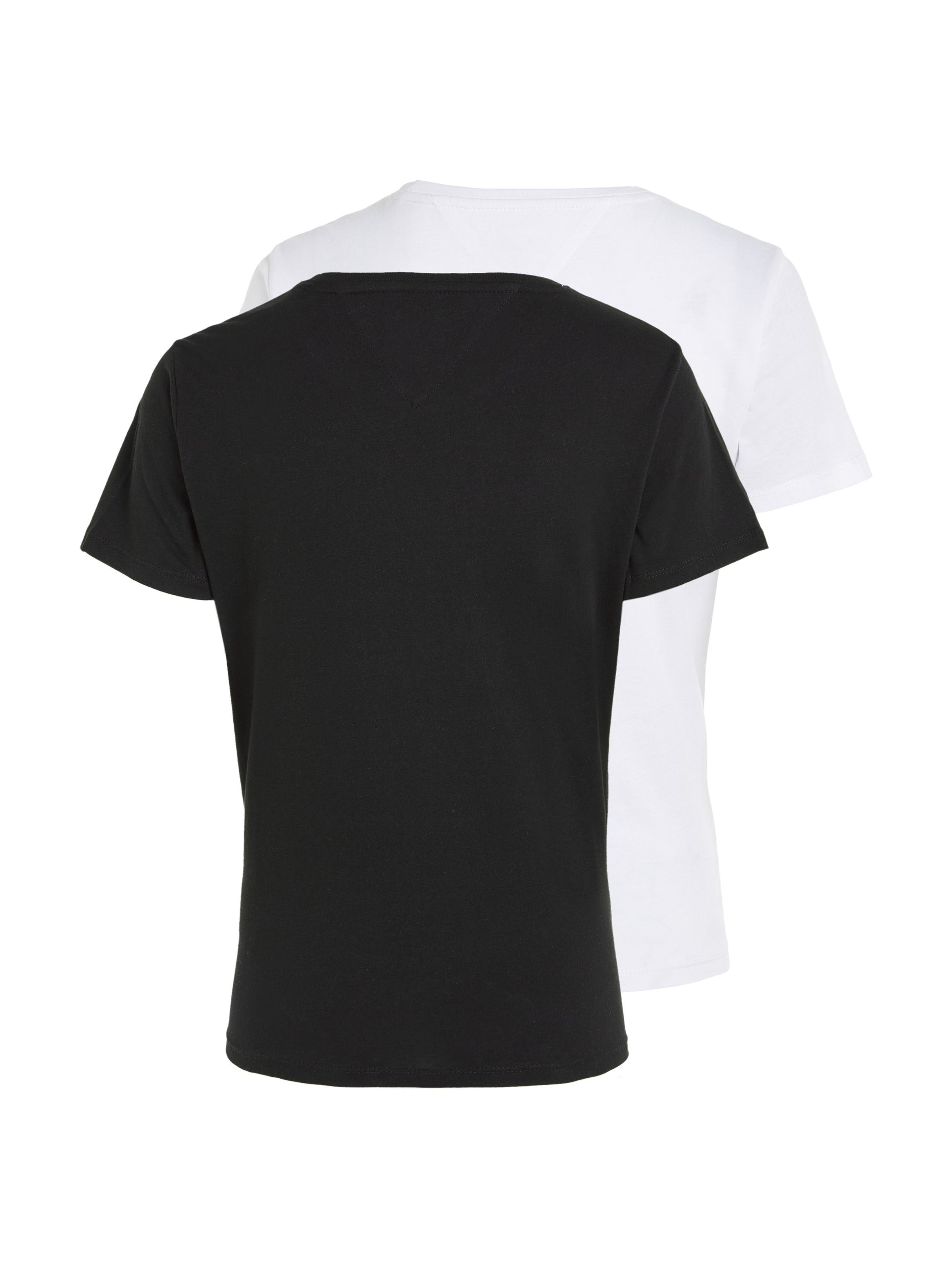 TOMMY JEANS Shirt met ronde hals TJW 2PACK SOFT JERSEY TEE met tommy jeans merklabel-borduursel (2-delig, Set van 2)
