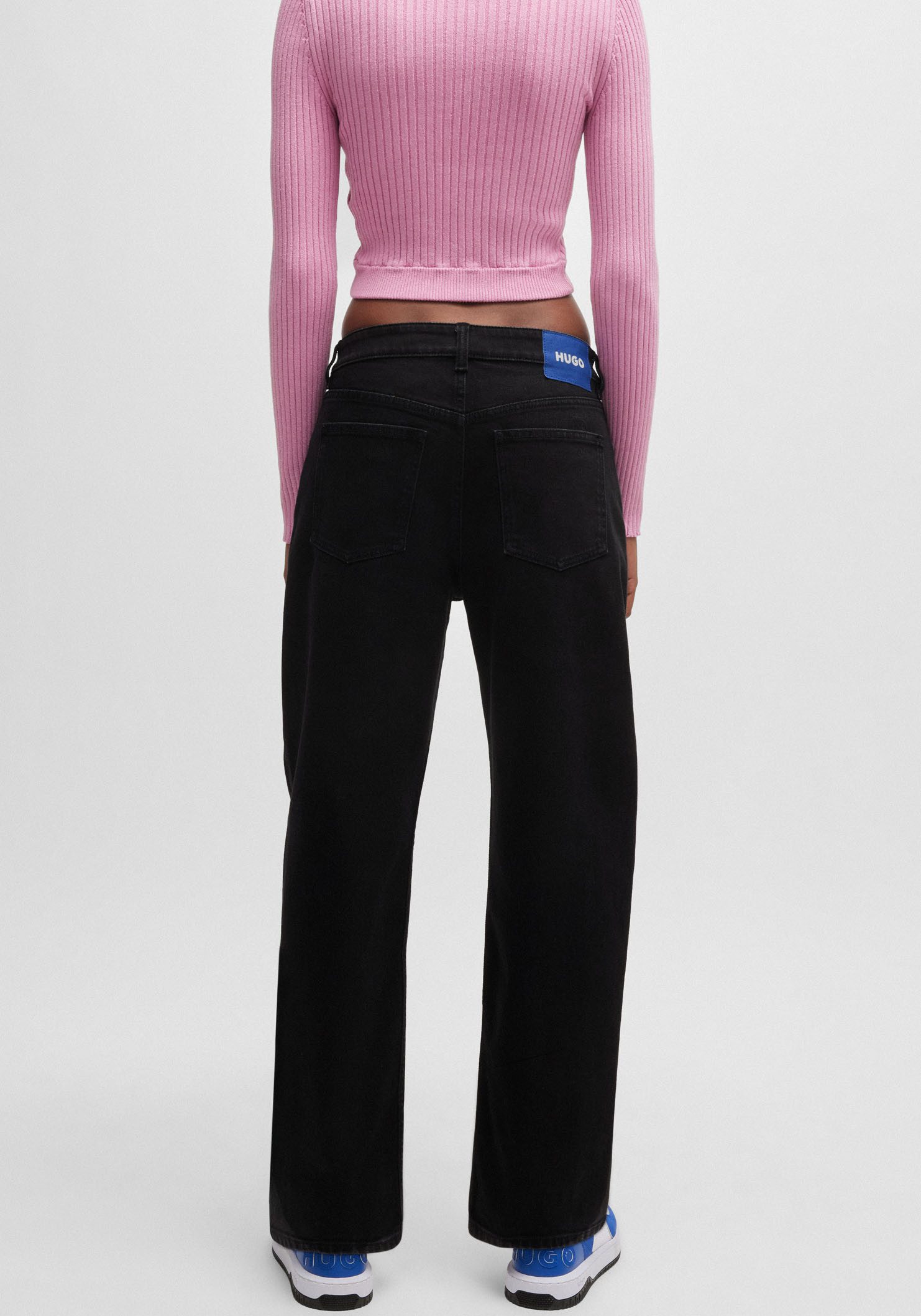 HUGO Blue Straight jeans Elyah Straight fit jeans met hoge taille, lange lengte 36