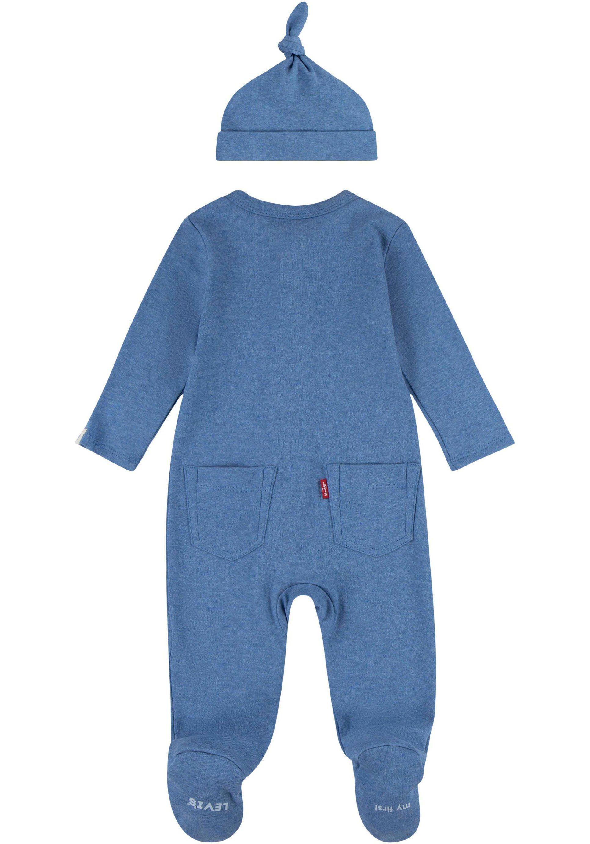 Levi's Kidswear Newborn-cadeauset LVN FOOTED COVERALL & HAT SET (set 2-delig)
