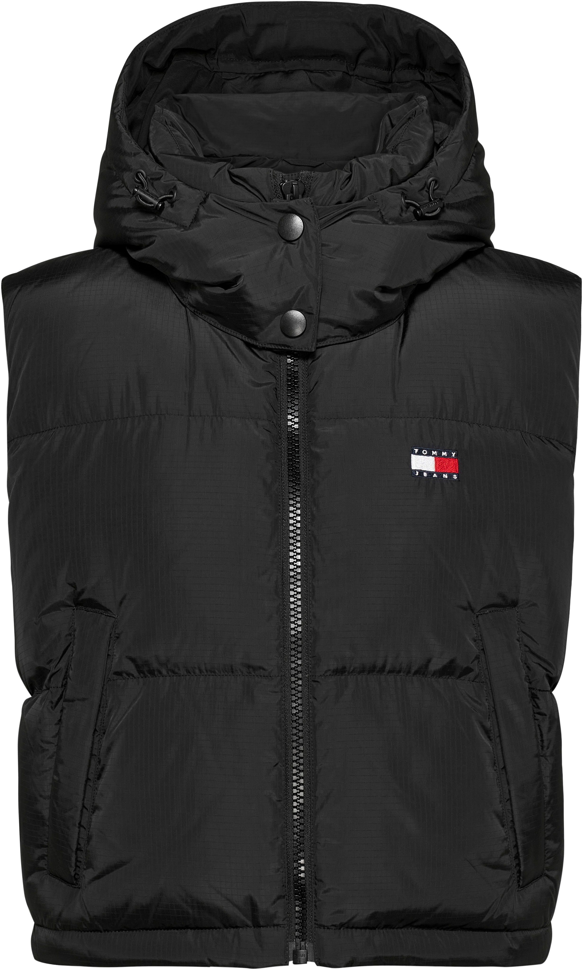 TOMMY JEANS Bodywarmer TJW CRP ALASKA PUFFER VEST in modieuze cropped vorm, puffer