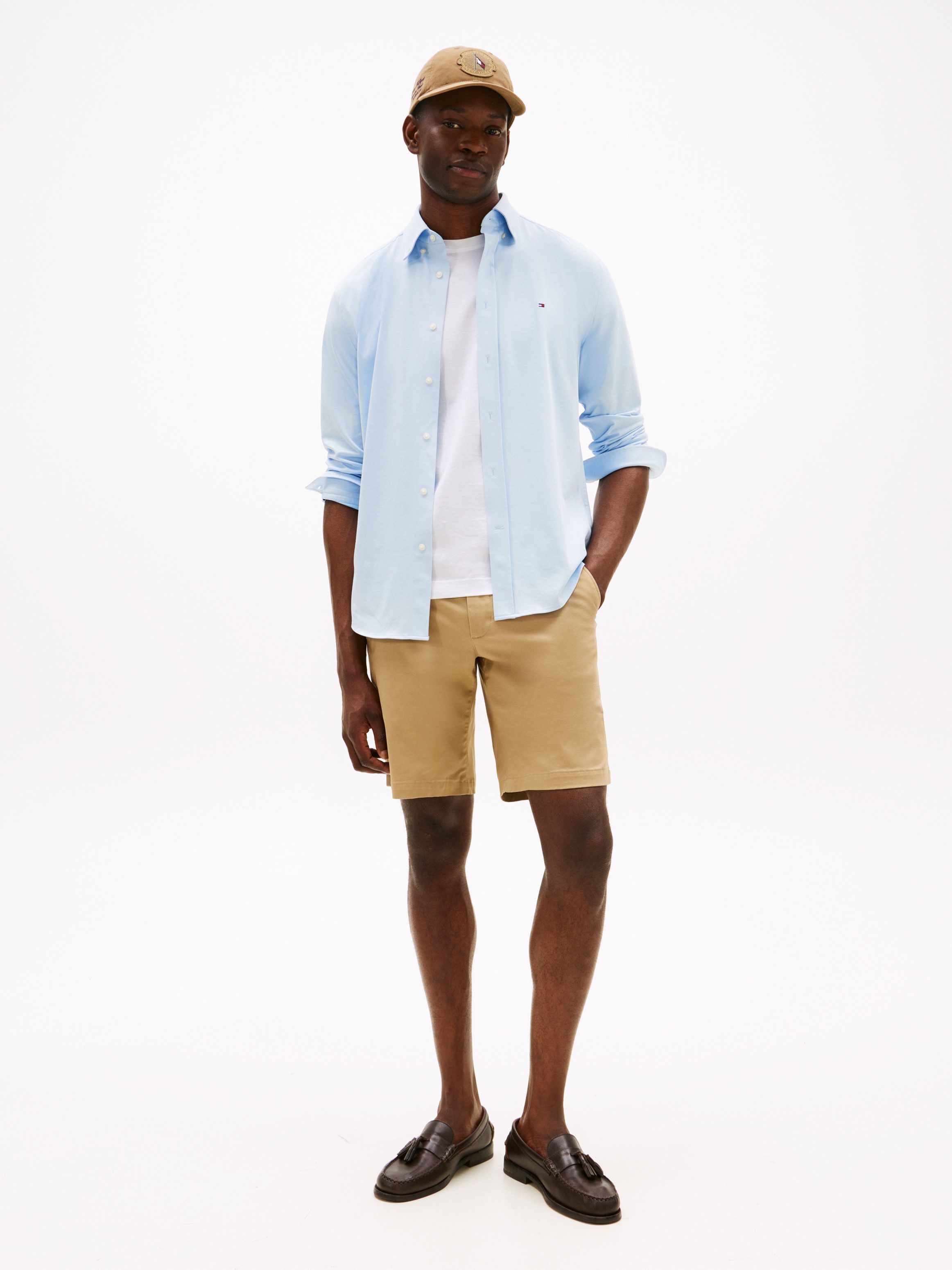 Tommy Hilfiger Overhemd met lange mouwen PERFORMANCE KNIT SOLID LS SHIRT