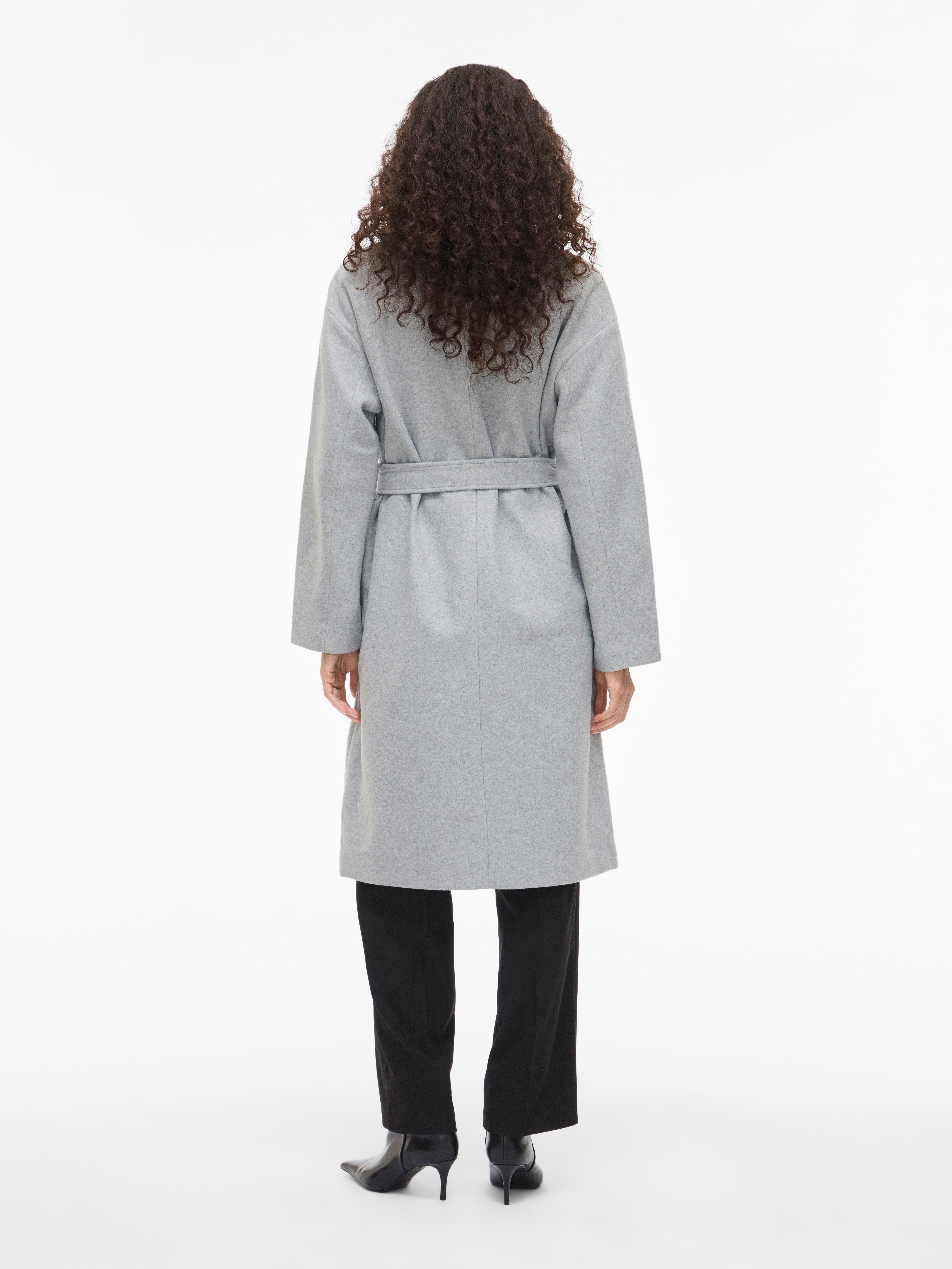 Vila Lange jas VICLAUDIA L/S LONG COAT - NOOS