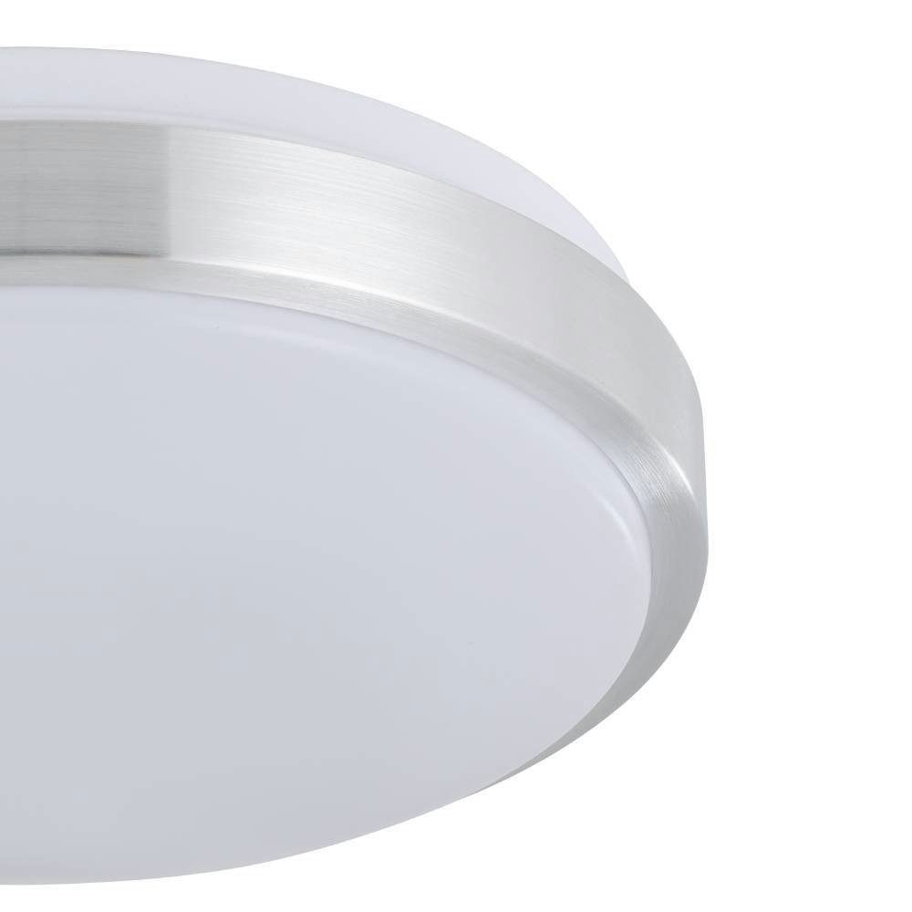 EGLO Led-plafondlamp COMPETA 1 plafondlamp, wit, nikkel-mat, rond, woonkamerlamp (1 stuk)