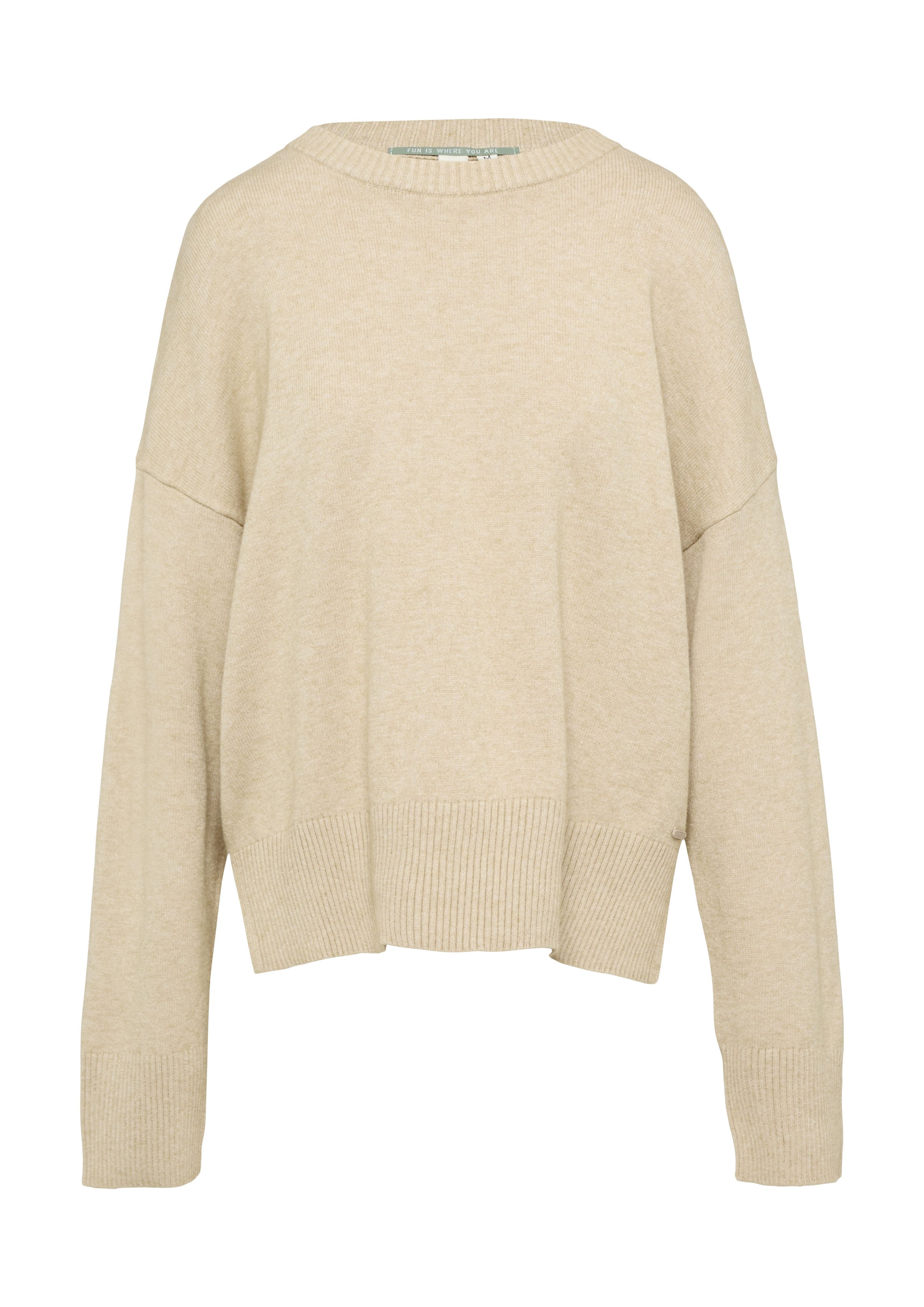 Q/S designed by Trui met ronde hals met ribboorden
