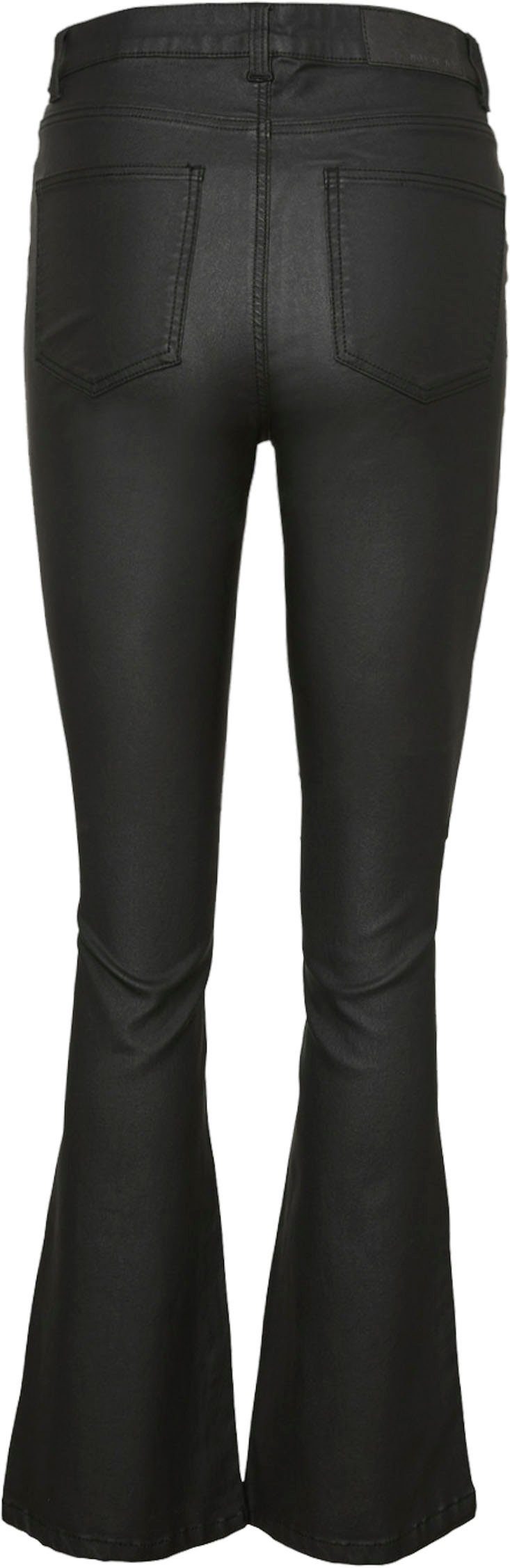 Noisy may Imitatieleren broek NMSALLIE HW FLARE COATED PANTS NOOS