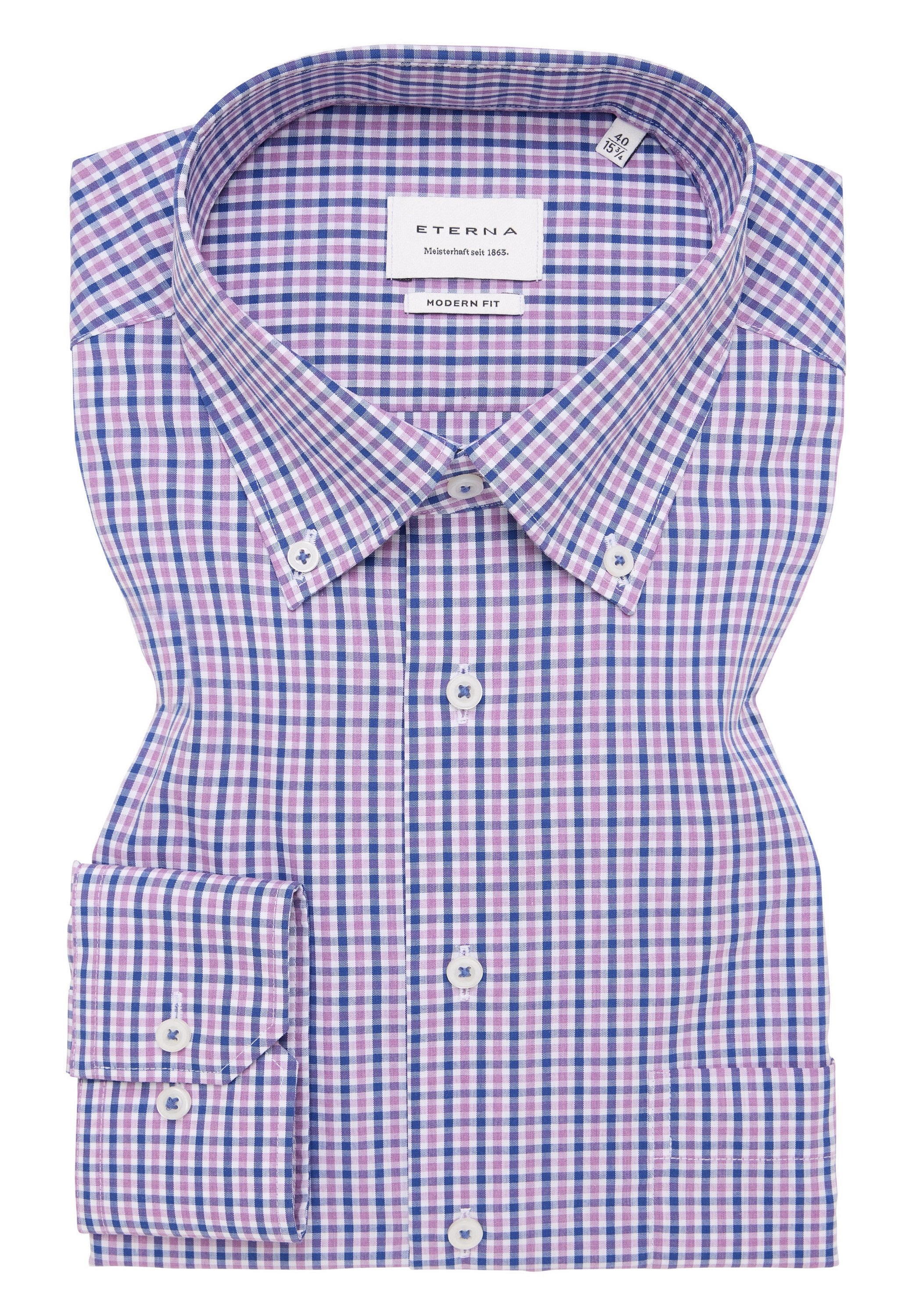 Eterna Overhemd met lange mouwen MODERN FIT NON IRON (strijkvrij)