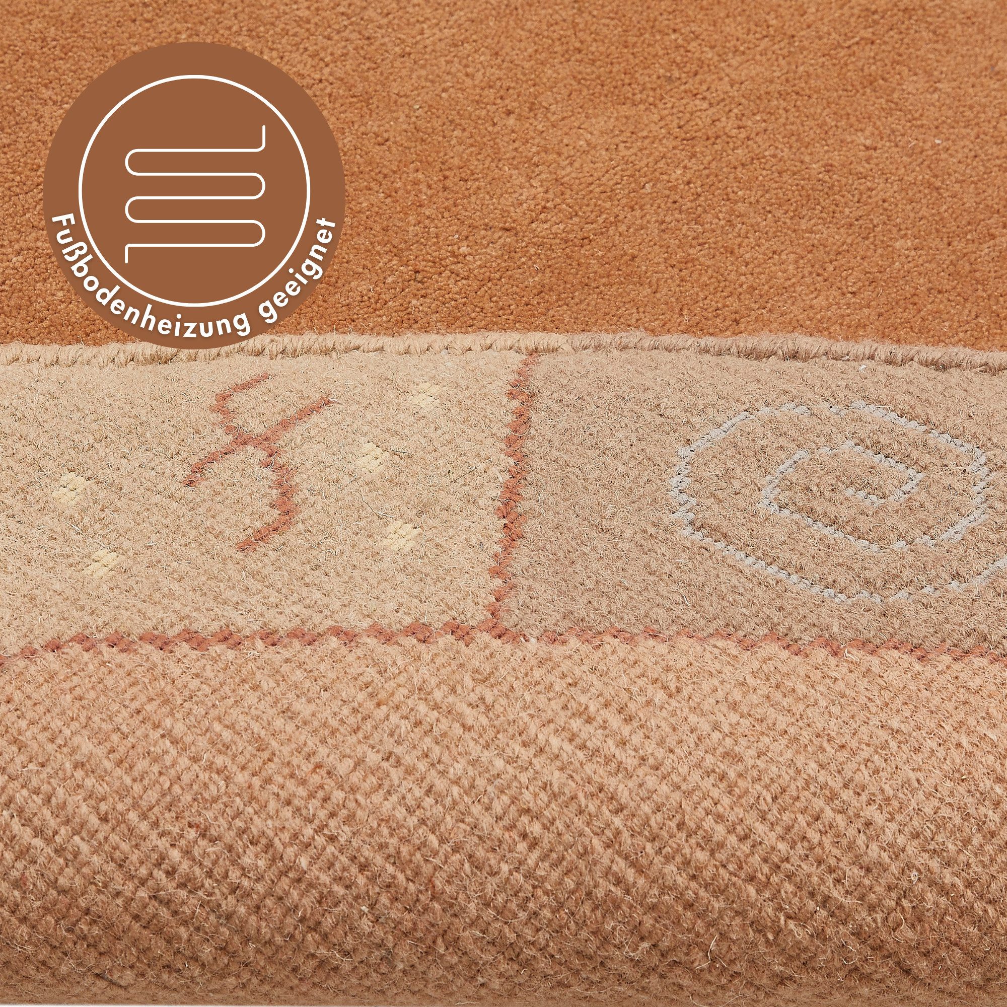 LUXOR living Wollen kleed India zuivere wol, met de hand geknoopt, met randdessin