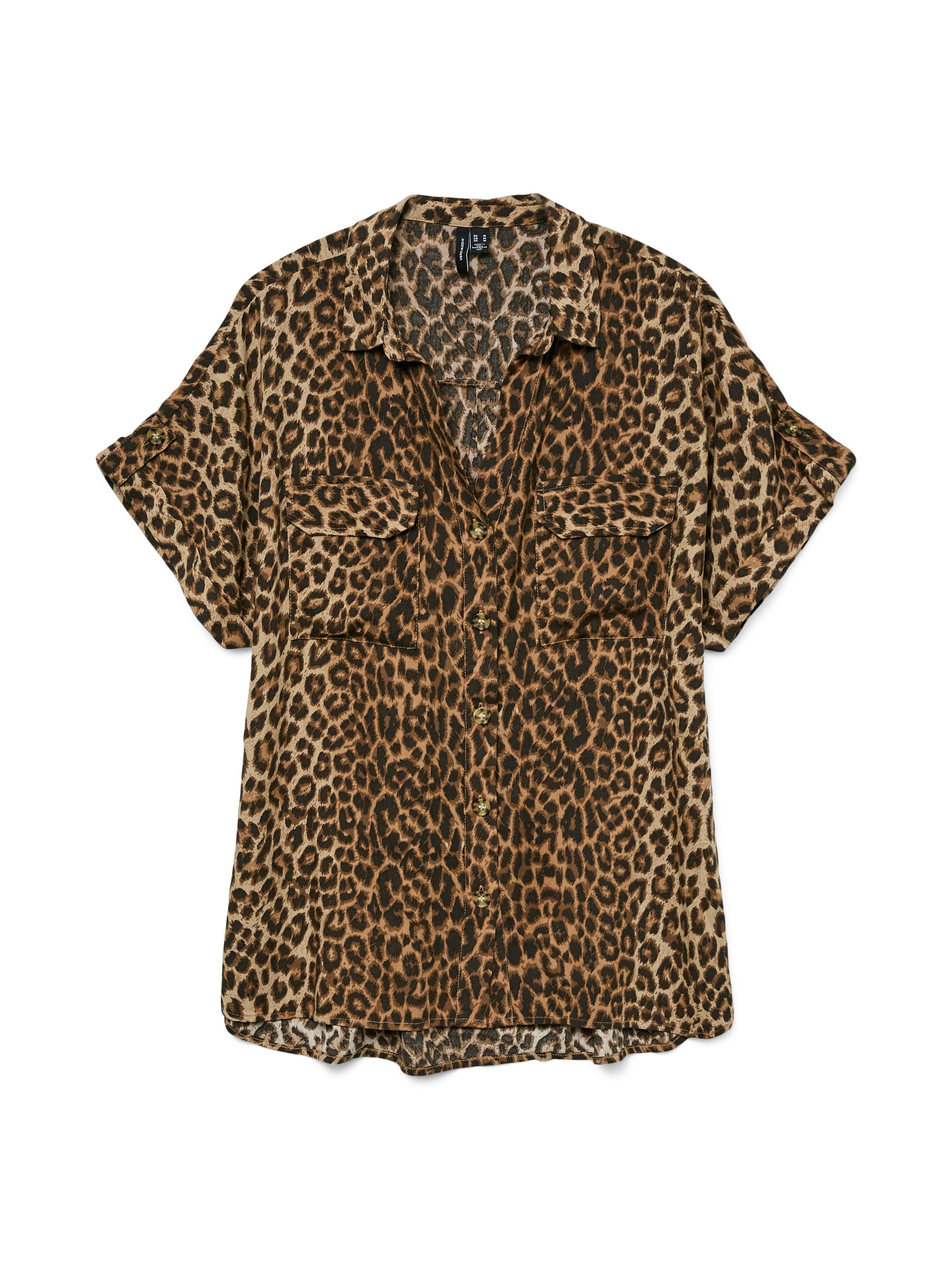 Vero Moda Blouse met korte mouwen VMBUMPY SS SHIRT AOP WVN GA NOOS