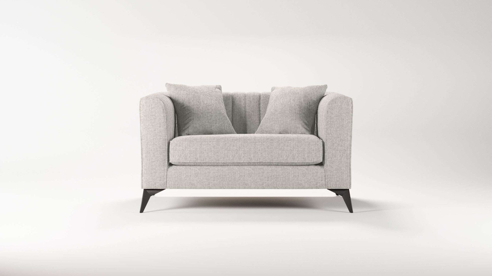 Places of Style Loveseat MATTHEW loungestoel, afmetingen B/D/H: 130/86/74 cm incl. sierkussen, fijne stiksels in de rug, belastbaar tot 200kg