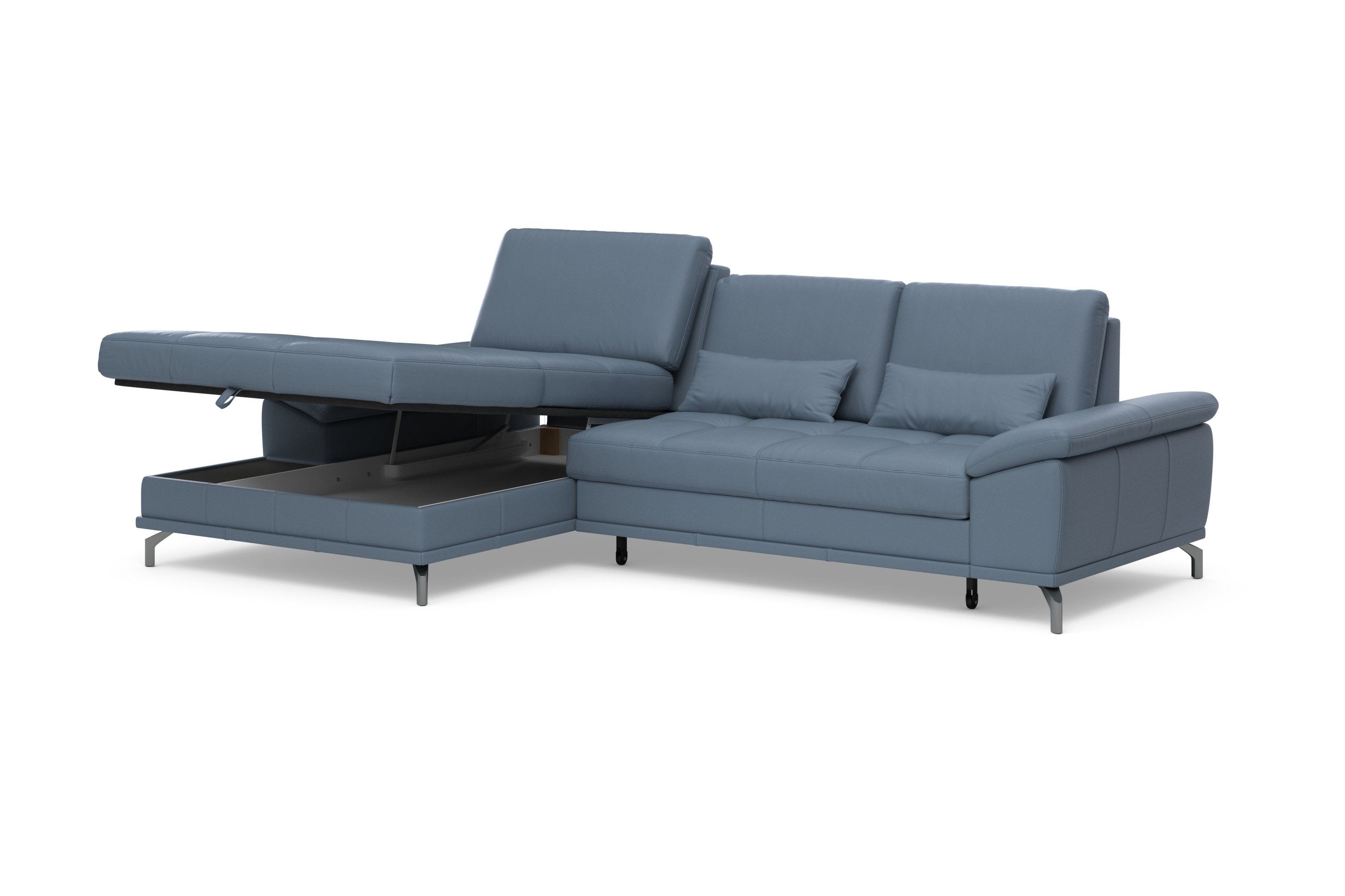 Places of Style Hoekbank Costello L-vorm, met zitdiepteverstelling, armleuningverstelling en
