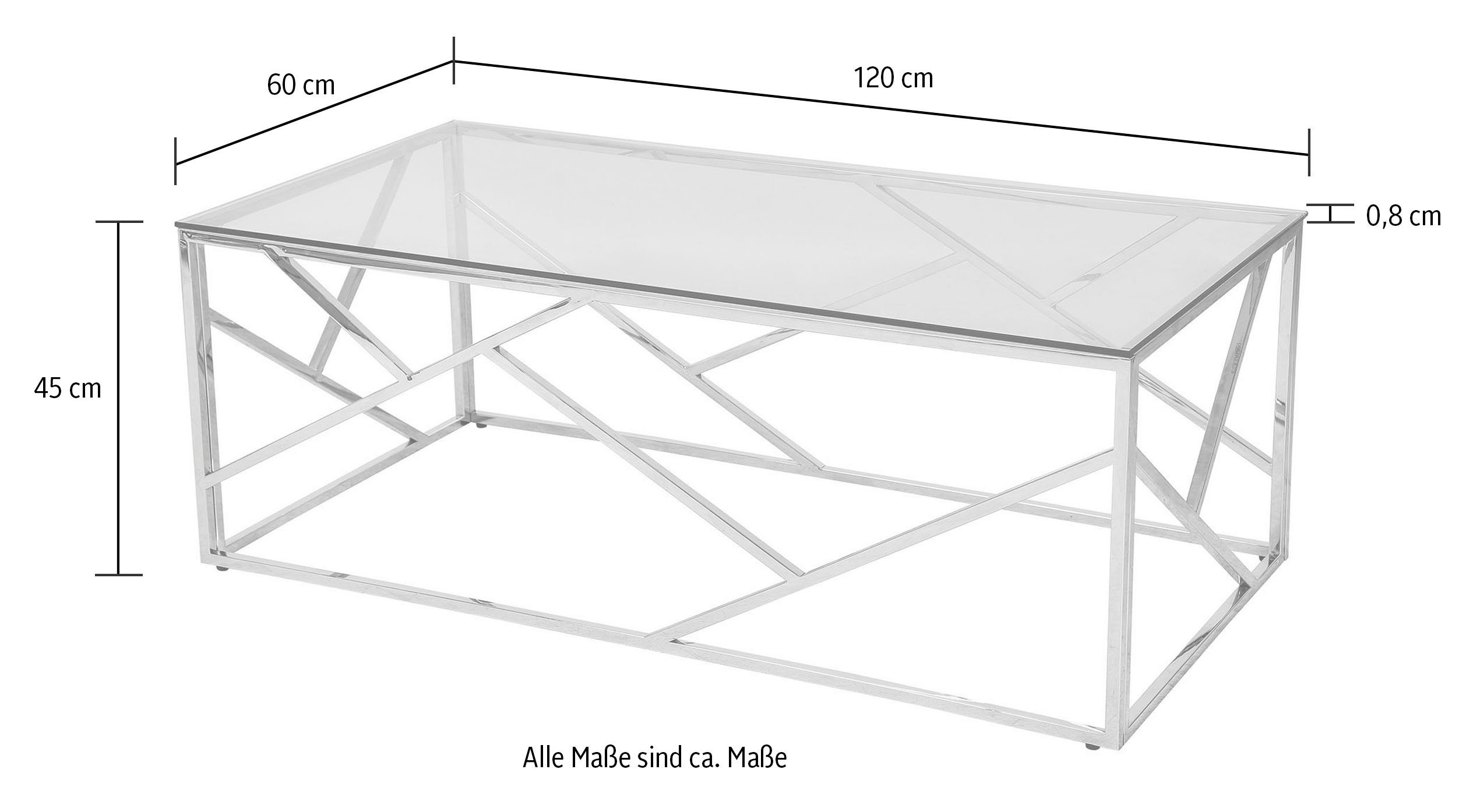 SalesFever Salontafel Frame gemaakt van roestvrij edelstaal