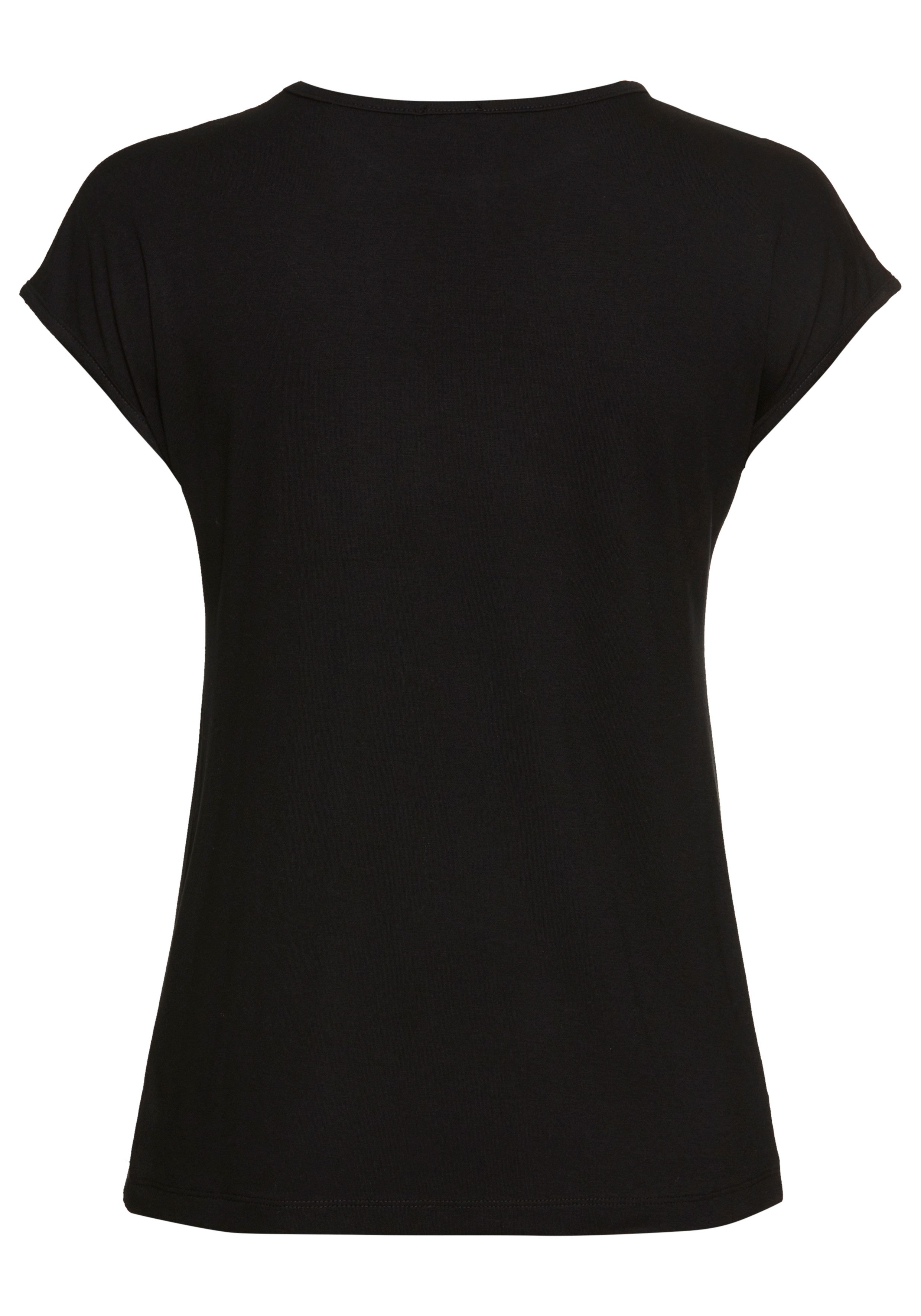 Laura Scott Shirt met ronde hals met goudkleurige sierketting