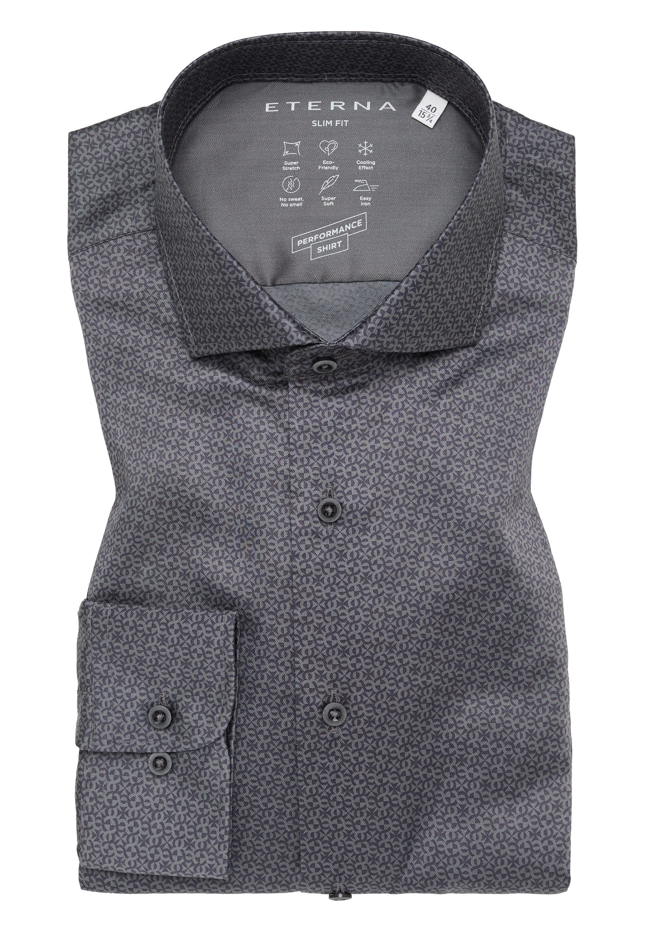 Eterna Overhemd met lange mouwen Slim fit EASY IRON (gemakkelijk te strijken)