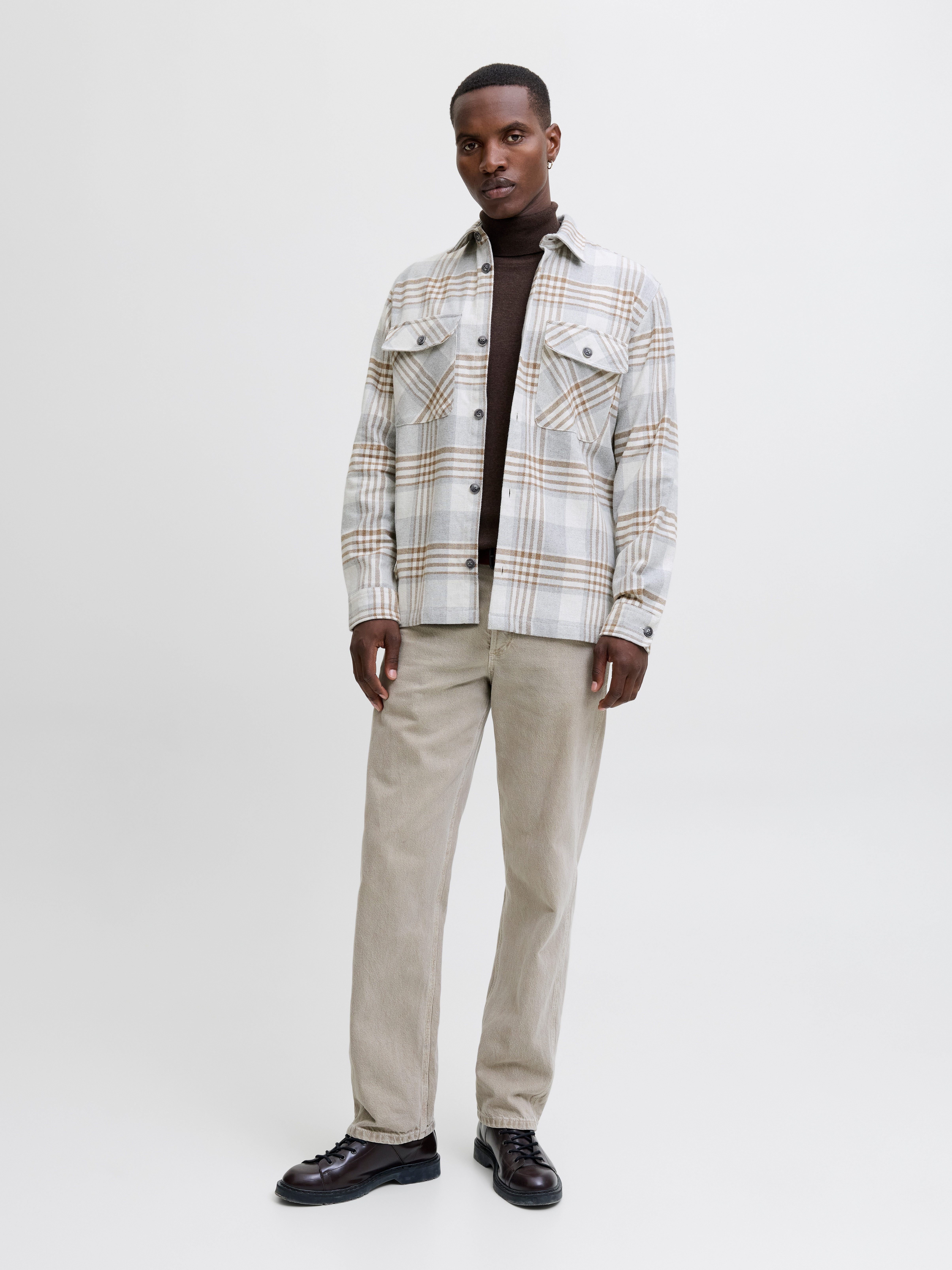 Jack & Jones Overhemd met lange mouwen JPRRAYLE MELANGE CHECK L/S OVERSHIRT SN
