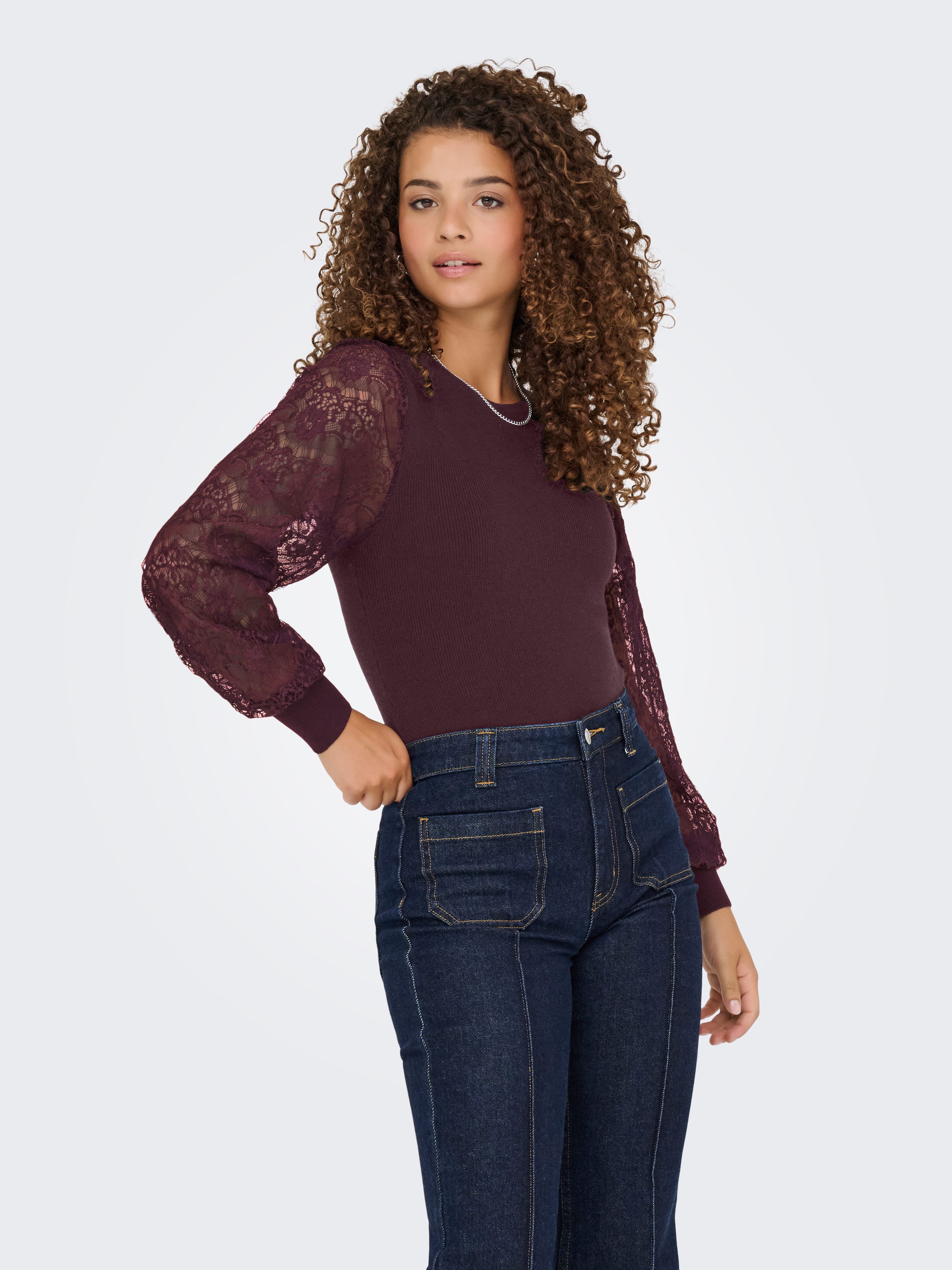 Only Trui met ronde hals ONLPERRY LIFE LS MIX O-NECK KNT