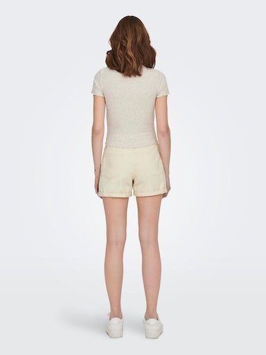 Only Shirt met ronde hals ONLEMMA – Shirt met korte mouwen en golvende zoom