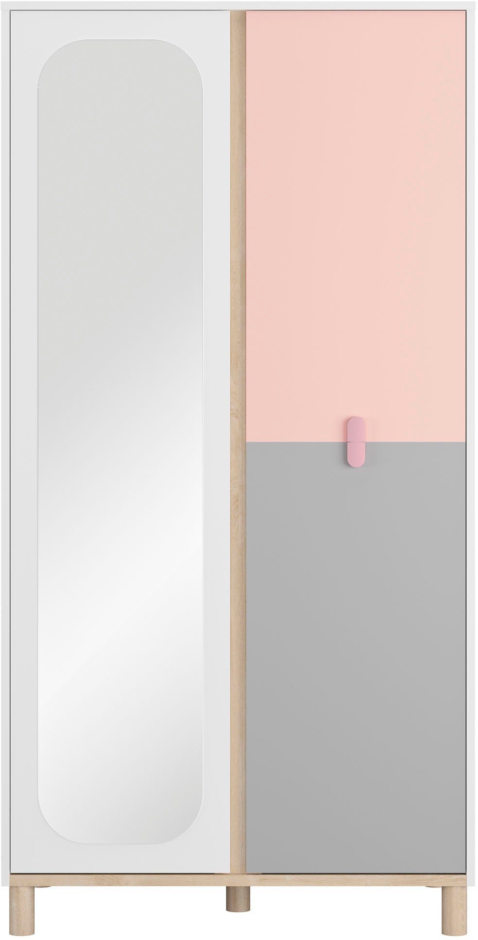 Gami Kledingkast 2 deuren Met zijn combinatie van zachte kleuren kledingkasten multicolor