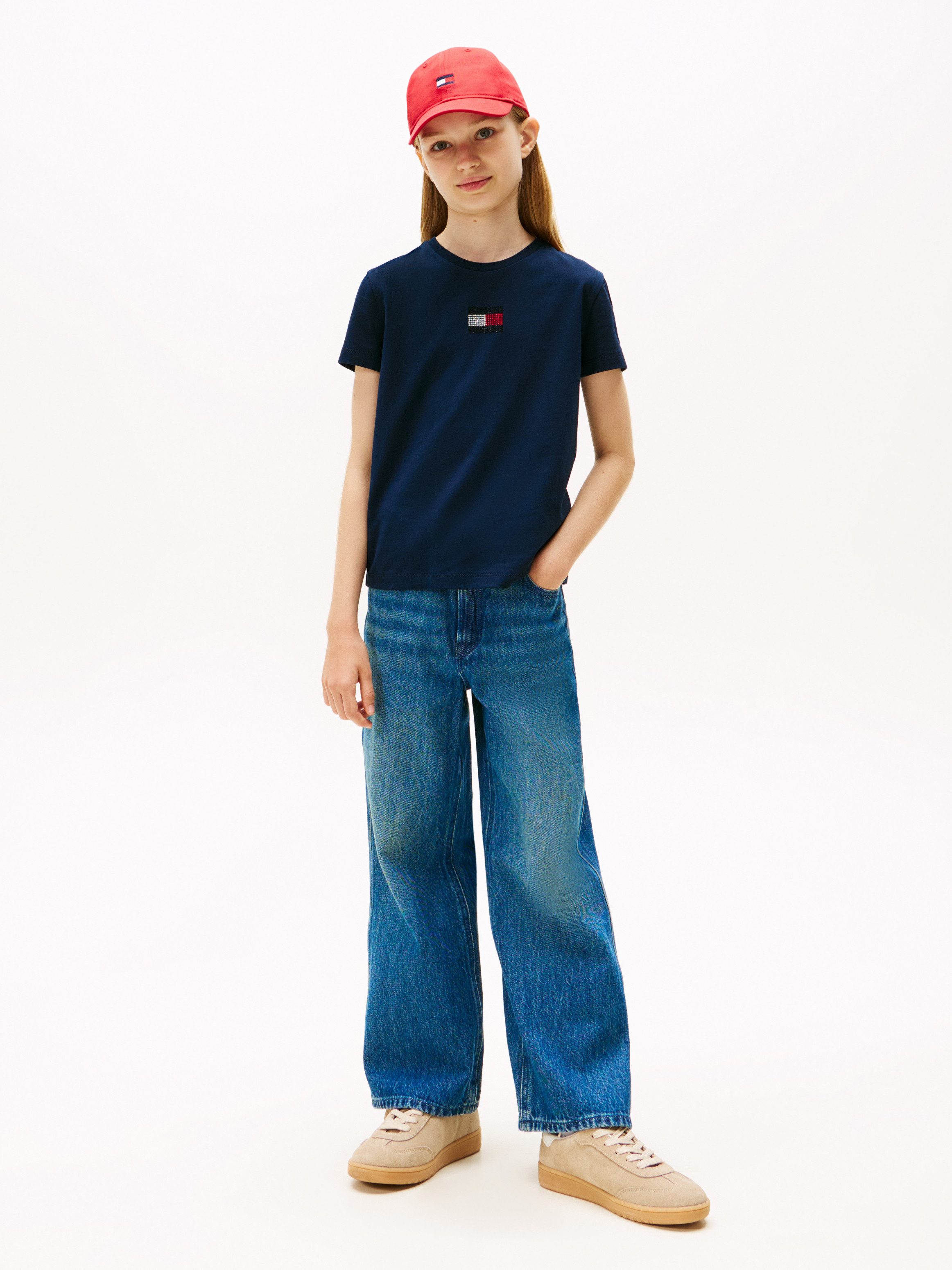 Tommy Hilfiger T-shirt RHINE STONE FLAG TEE S/S