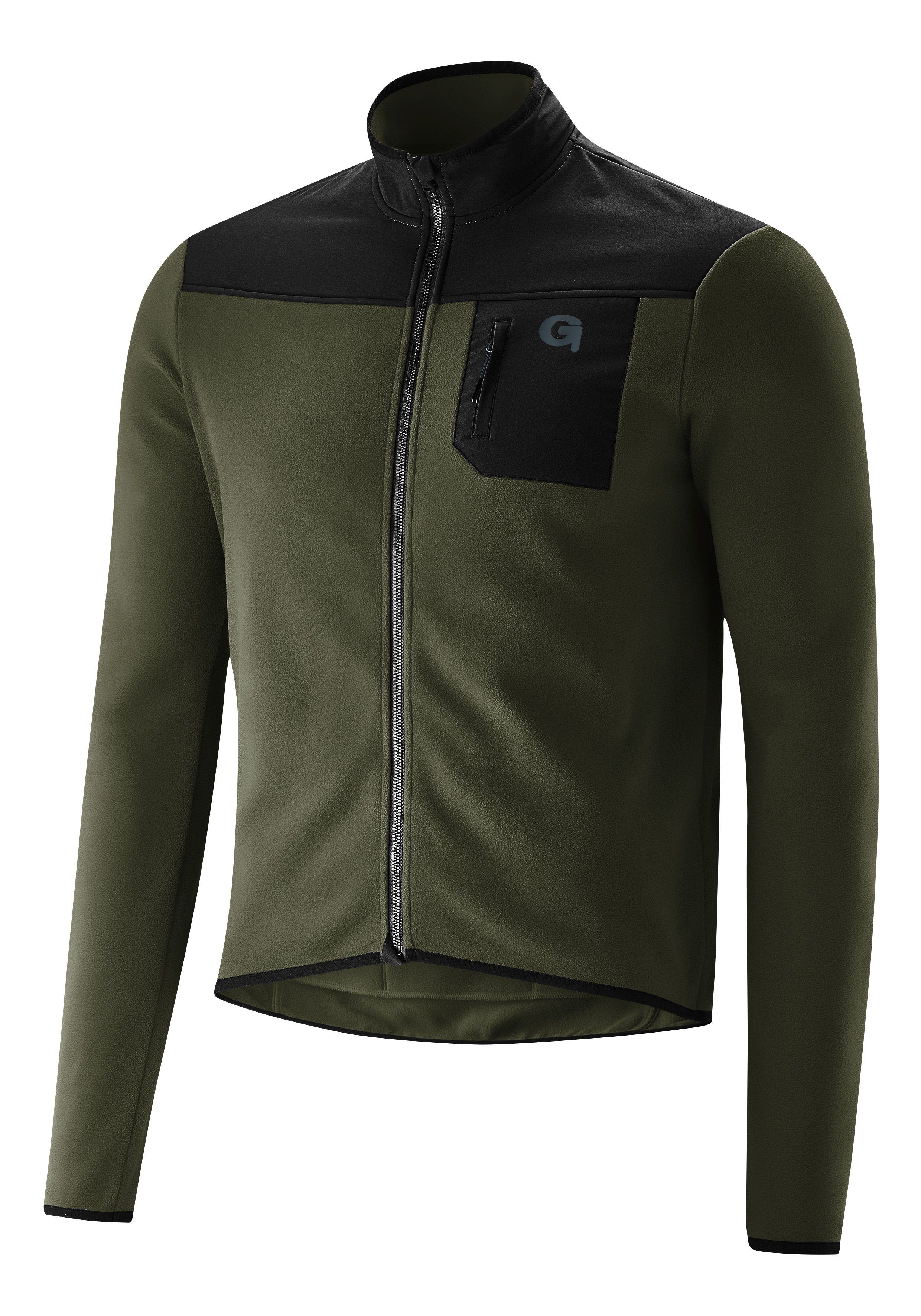 Gonso Fietsshirt Adventure jersey fleece M Heren fietstrui met lange mouwen, zacht fleece-materiaal, full-zip trui