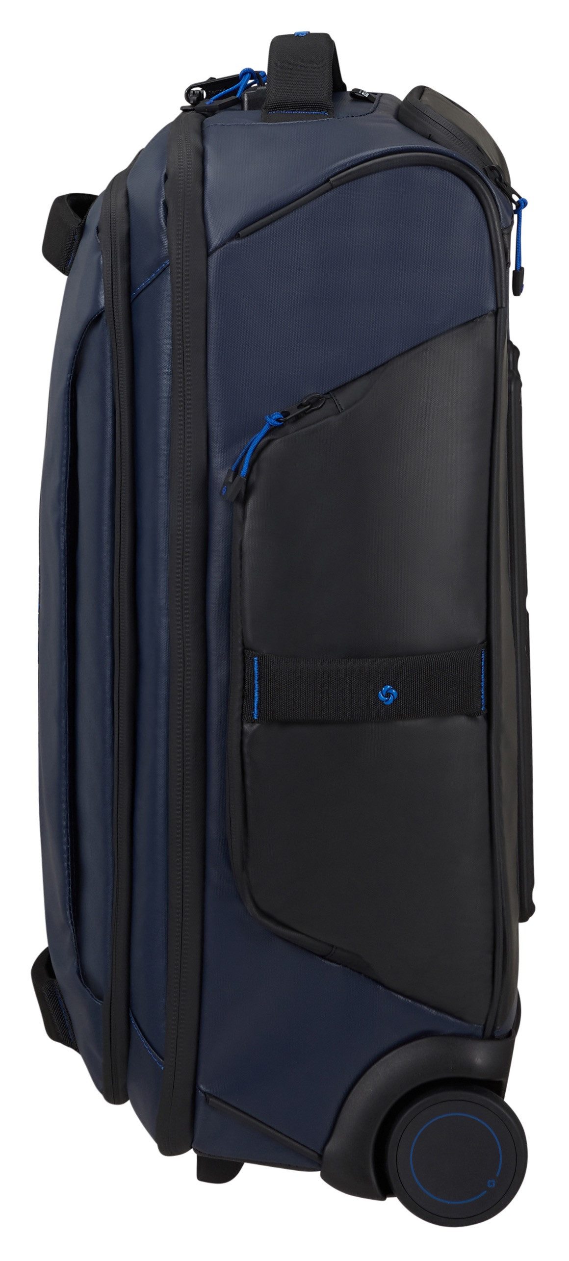 Samsonite Zachte bagage trolley ECODIVER 55 - 2 Rollen Handbagage koffer reistas zachte koffer frontzak