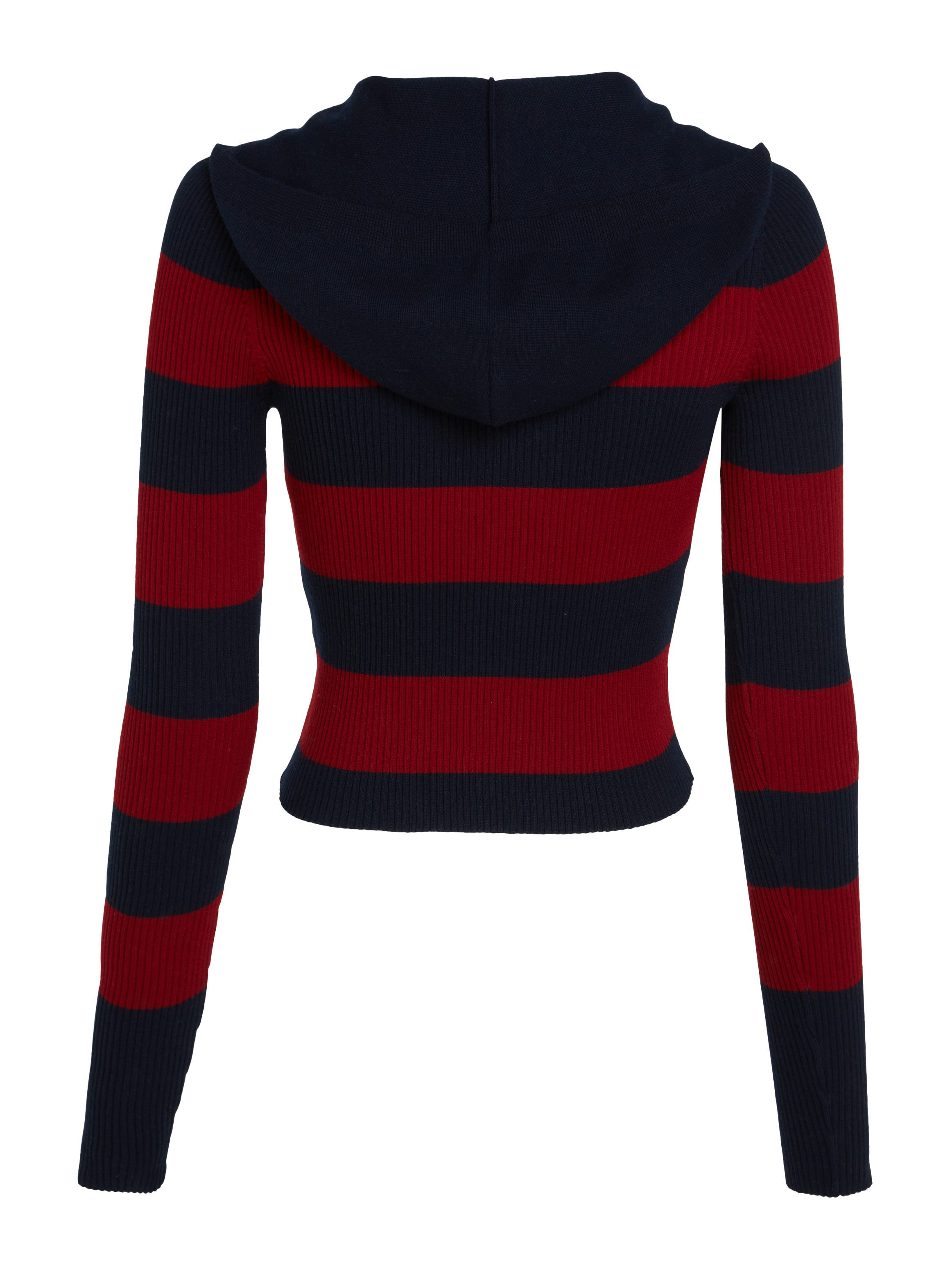 TOMMY JEANS Capuchontrui TJW STRIPE 1/4 ZIP HOOD SWEATER