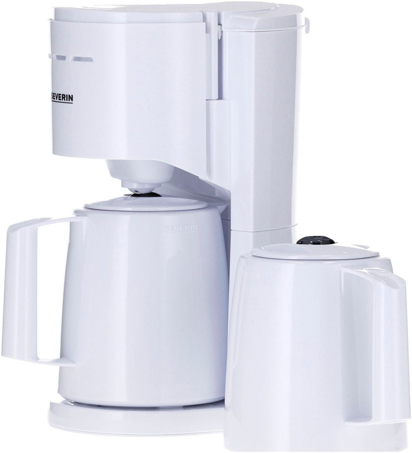 Severin Filterkoffieapparaat KA 9309 met 2 thermoskannen, 1 l, twee thermoskannen voor dubbele koffieplezier
