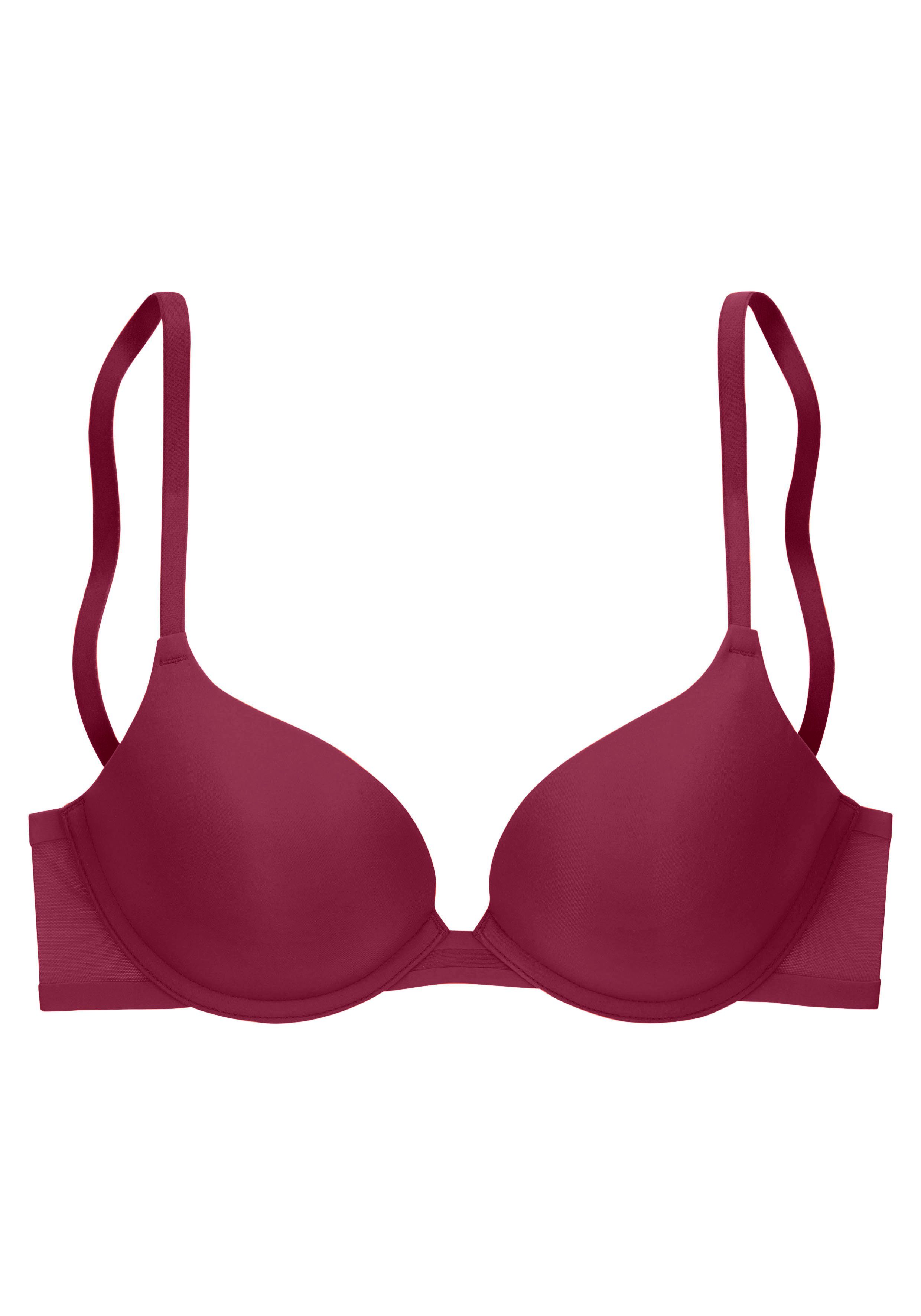 s.Oliver RED LABEL Beachwear Push-up-bh Louise met naadloos voorgevormde cups dames push-up bh's maat D D paars