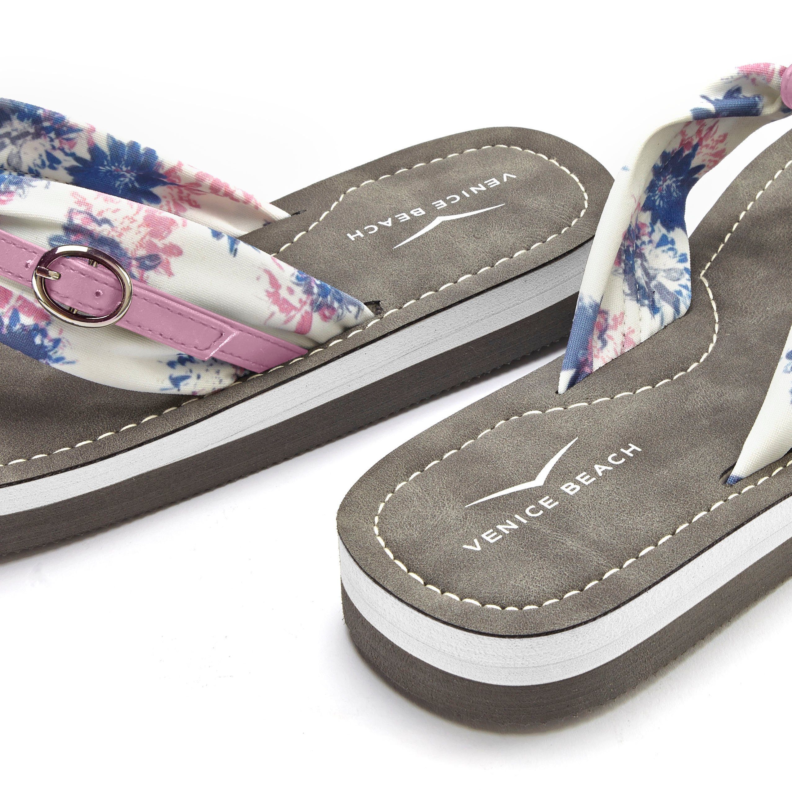 Venice Beach Badslippers Sandaal, pantoffel, badslipper, flip flop met modieuze print VEGAN