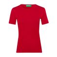 united colors of benetton t-shirt in fijne ribkwaliteit rood