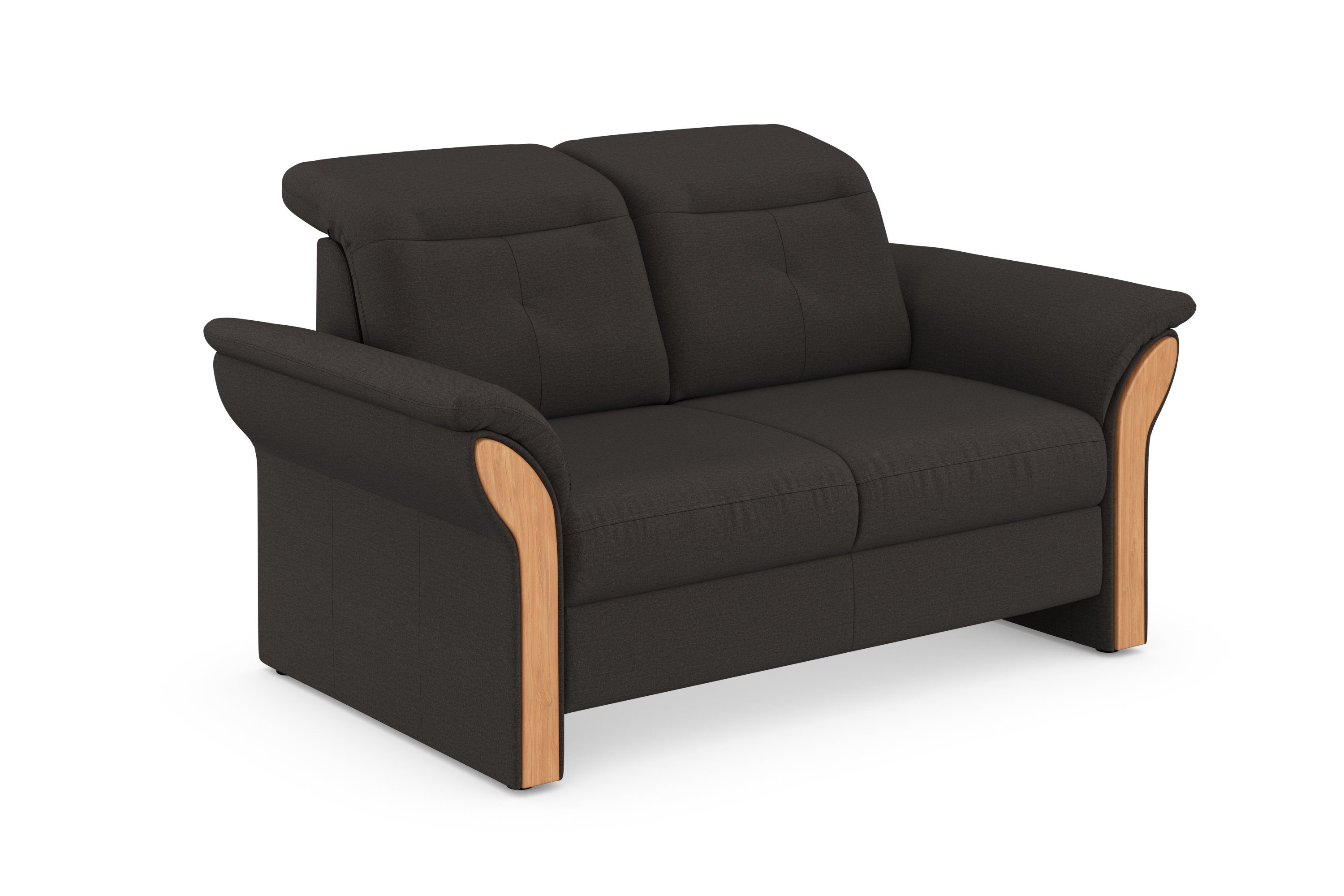 Home affaire 2-zitsbank Dangast Verstelbare hoofdsteun, houten frontlijsten, naar keuze ook in Easy clean bekleding