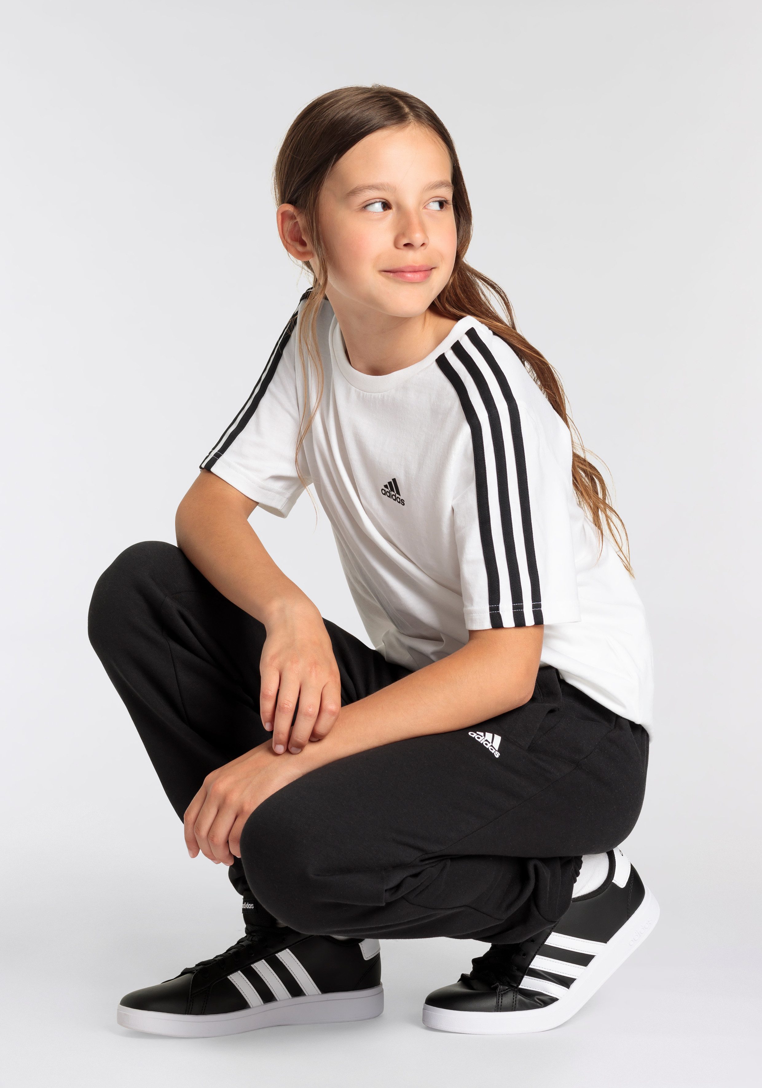 adidas Sportswear T-shirt ESSENTIALS 3-STRIPES COTTON LOOSE FIT BOYFRIEND