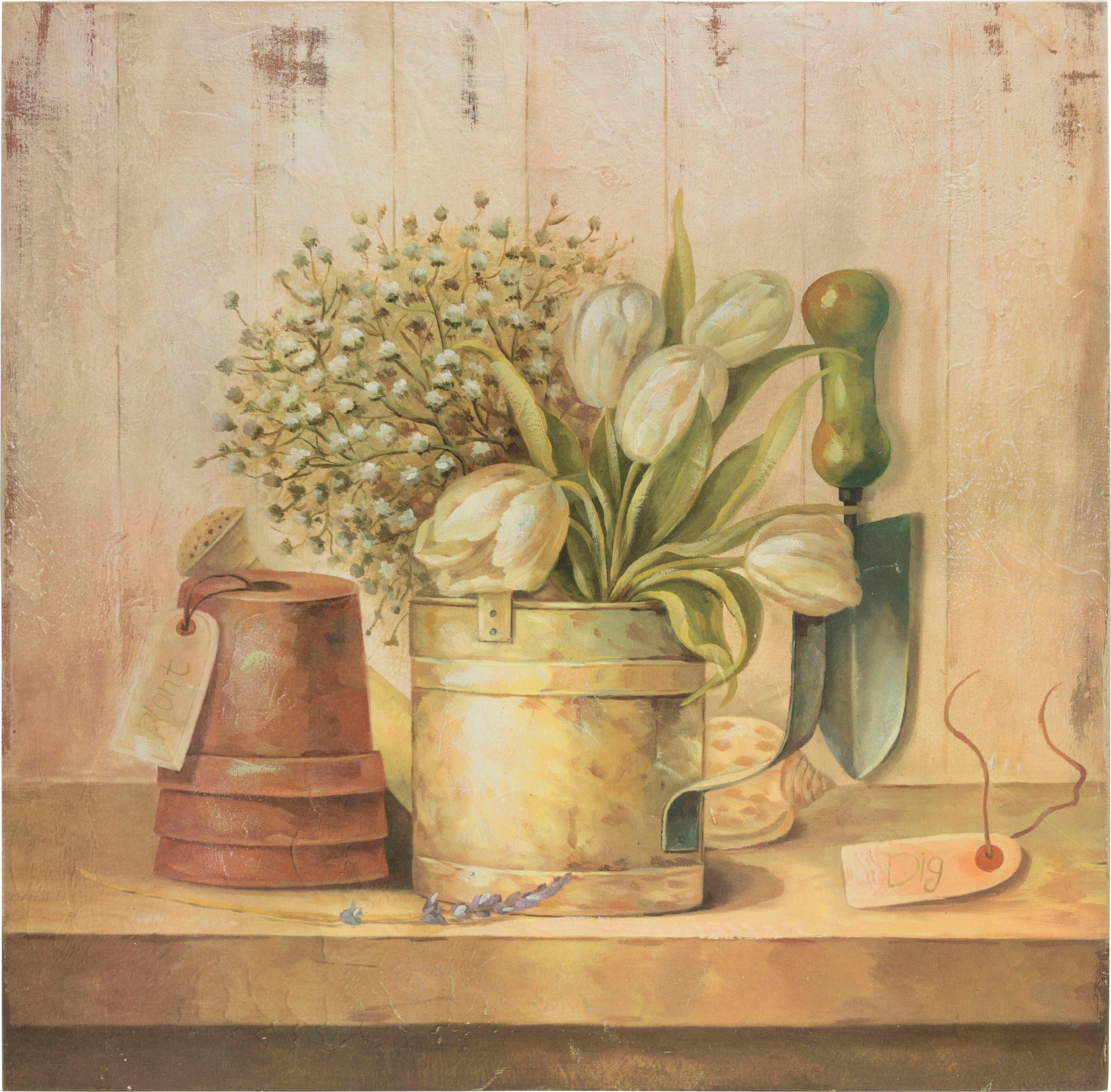 Myflair Möbel & Accessoires Artprint Elin Wanddecoratie, motief bloemen, 50x50 cm, woonkamer