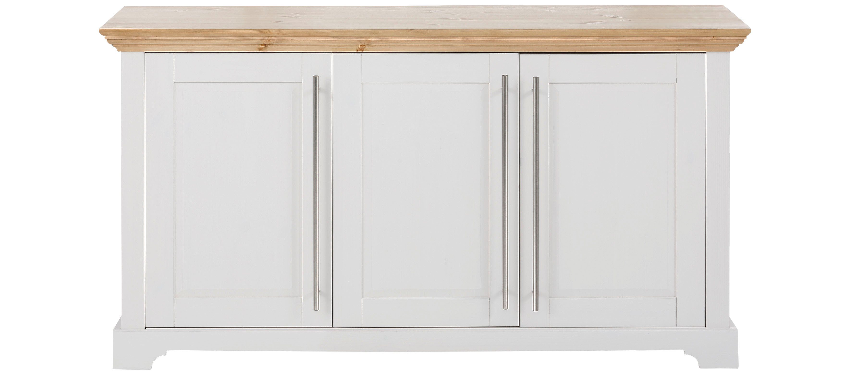 Home affaire Kast Meliss van massieve dennen, fsc® 3-deurs, breedte 132 cm