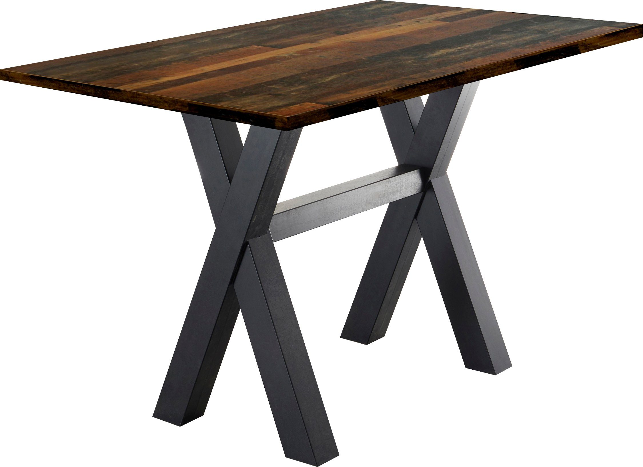 Mäusbacher Bartafel Frame in X-model (breedte 120, 140 of 160 cm) rechthoekige tafels maat 160 cm x 105 cm x 70 cm bruin