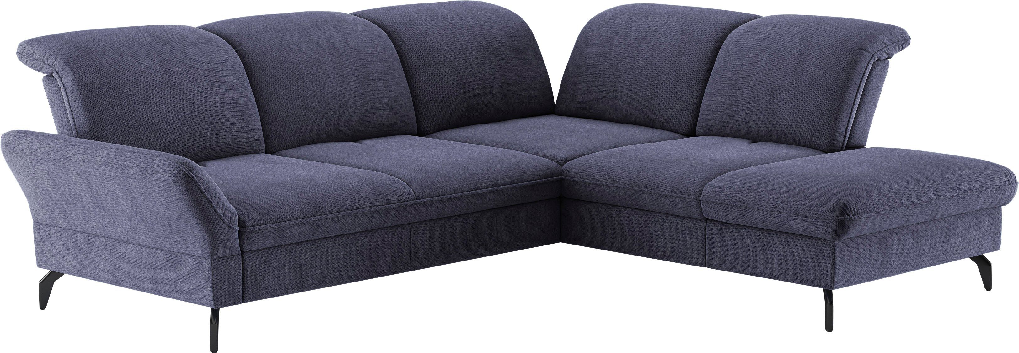 sit&more Hoekbank Leandro L-vorm Naar keuze met bed, hoofdbord en armleuningfunctie, en bergruimte