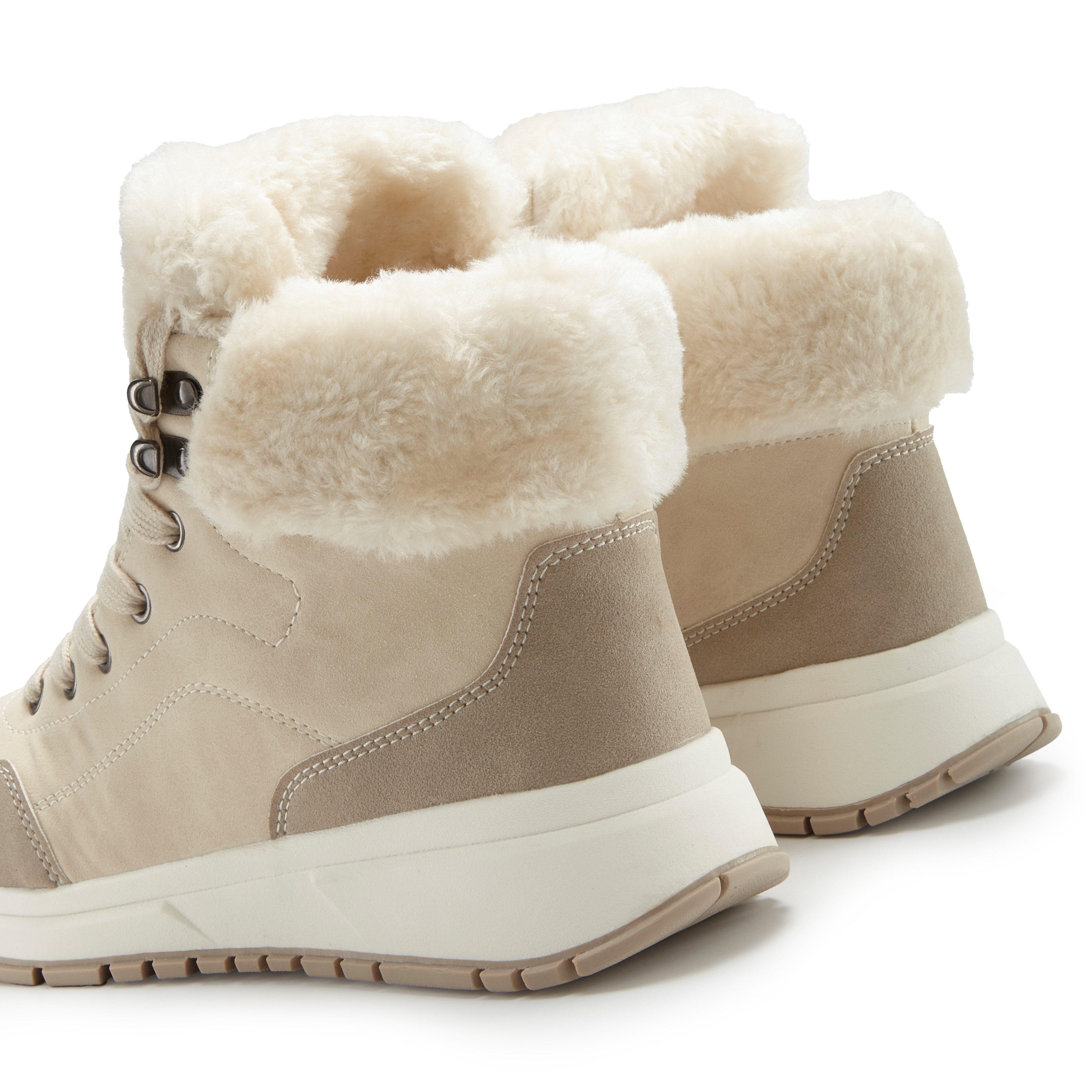 Lascana Winterlaarsjes High top sneaker, veterschoen, boots, laars van waterafstotend materiaal met warmfutter vegan