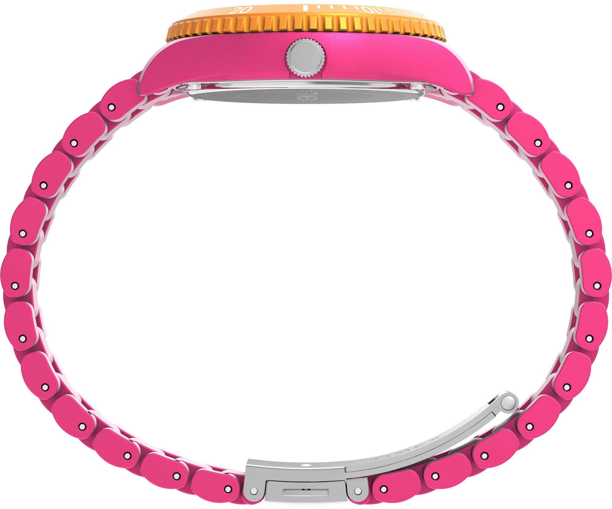 Timex Kwartshorloge LEGACY 37 mm Armbandhorloge, dameshorloge, kunststof armband, fluorescerende wijzers