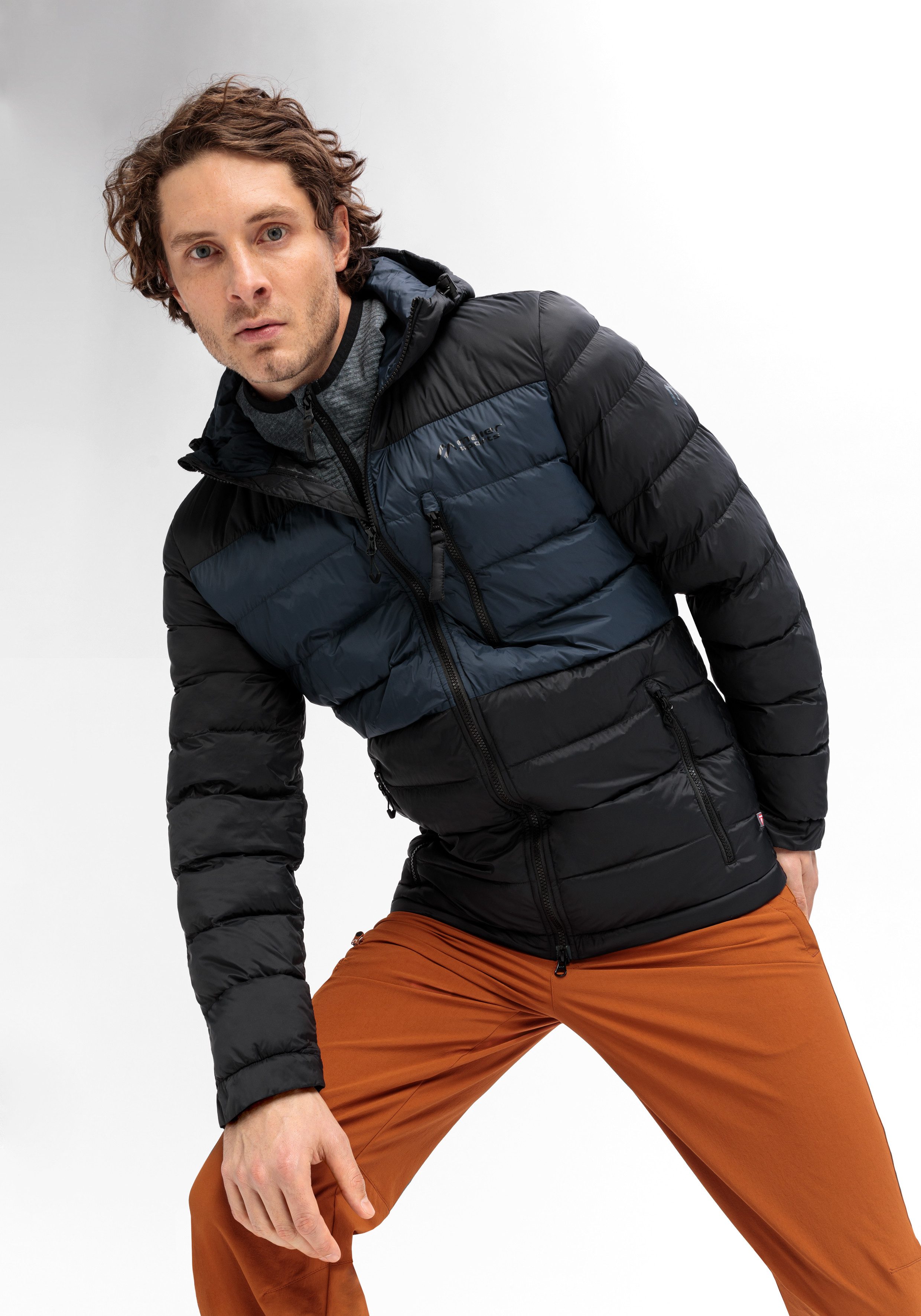 Maier Sports Functioneel jack Lomnica M Heren outdoorjack, Primaloft-jack met ritszakken en capuchon