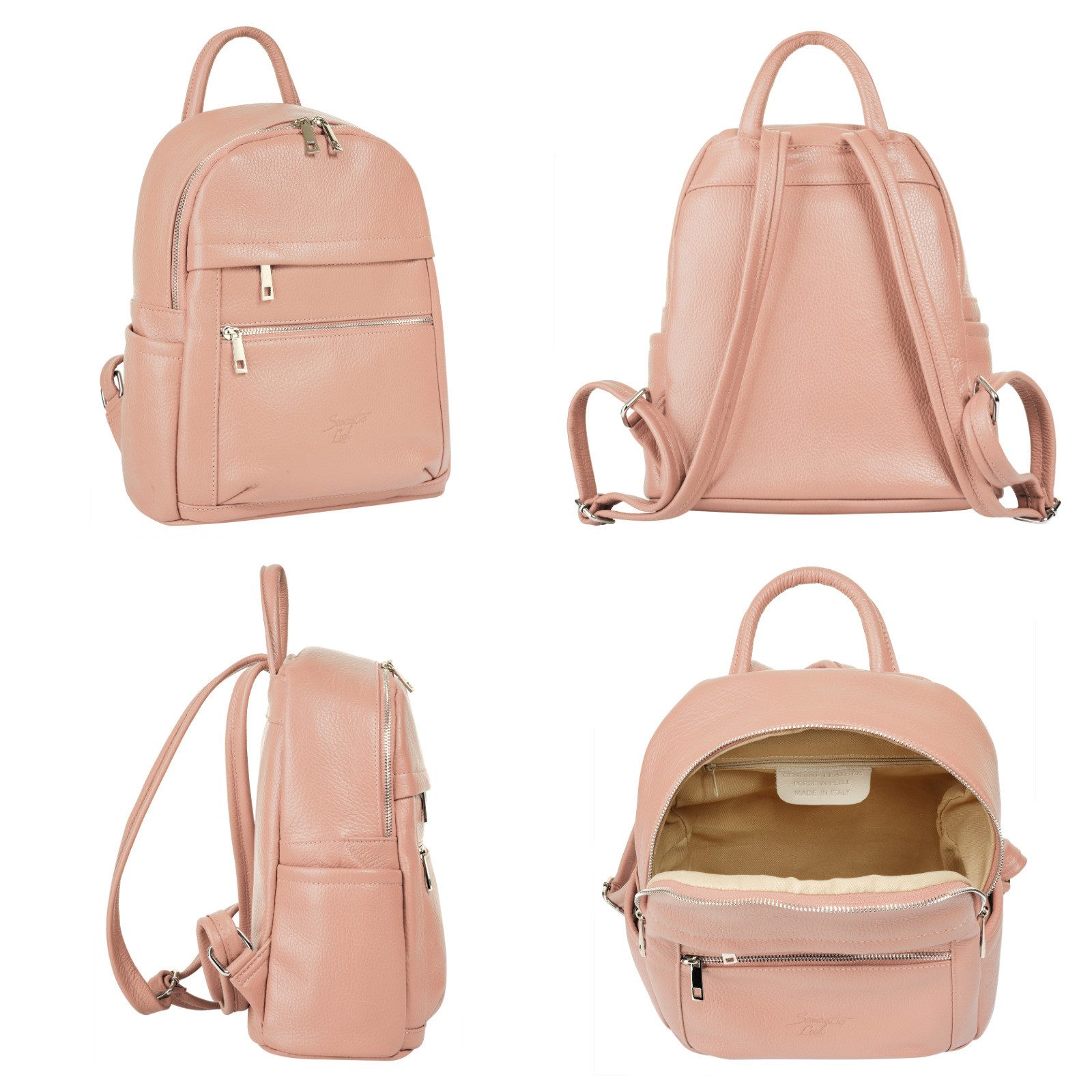Samantha Look Rugzak echt leer, made in italy