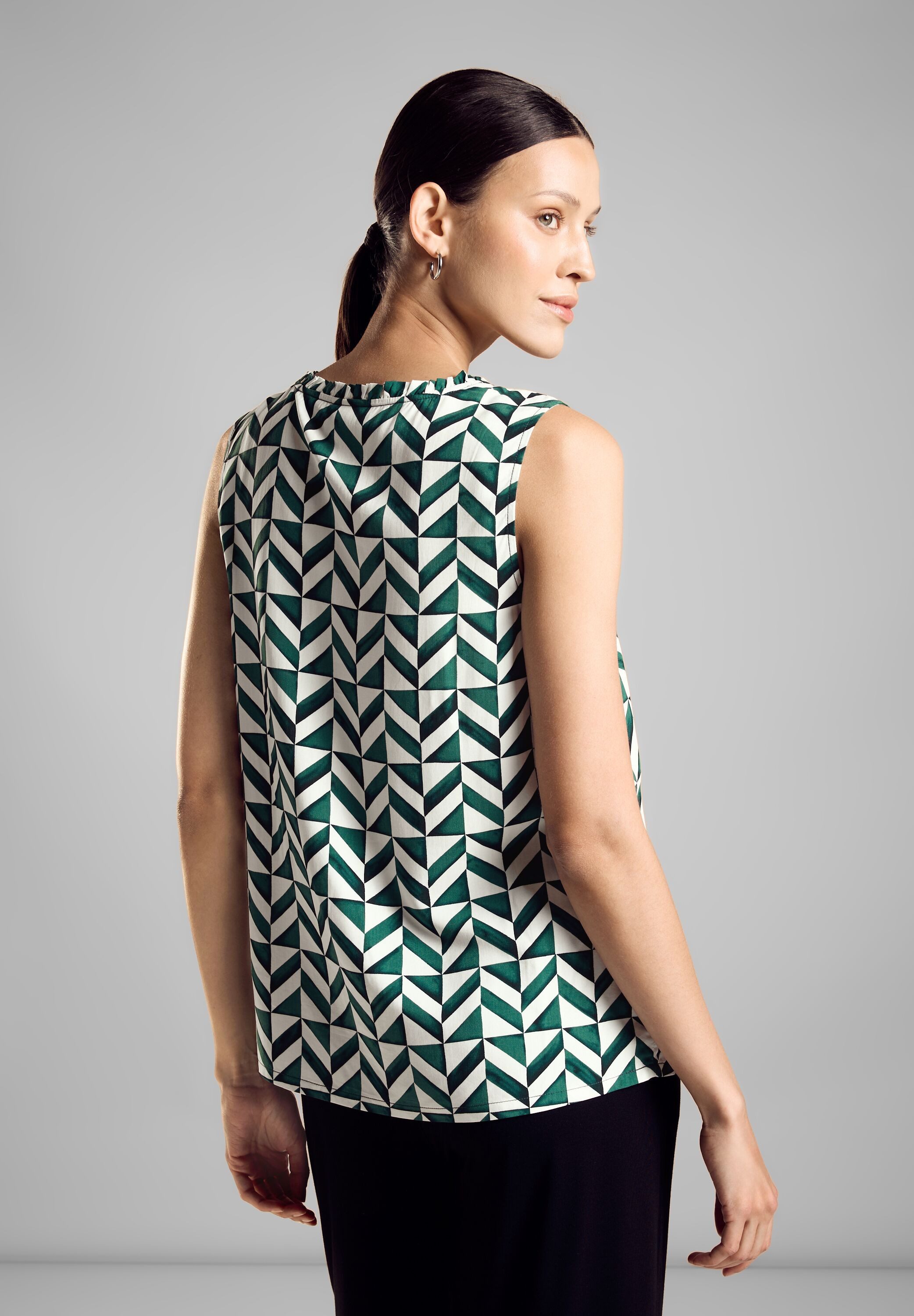 STREET ONE Gedessineerde blouse met print all-over