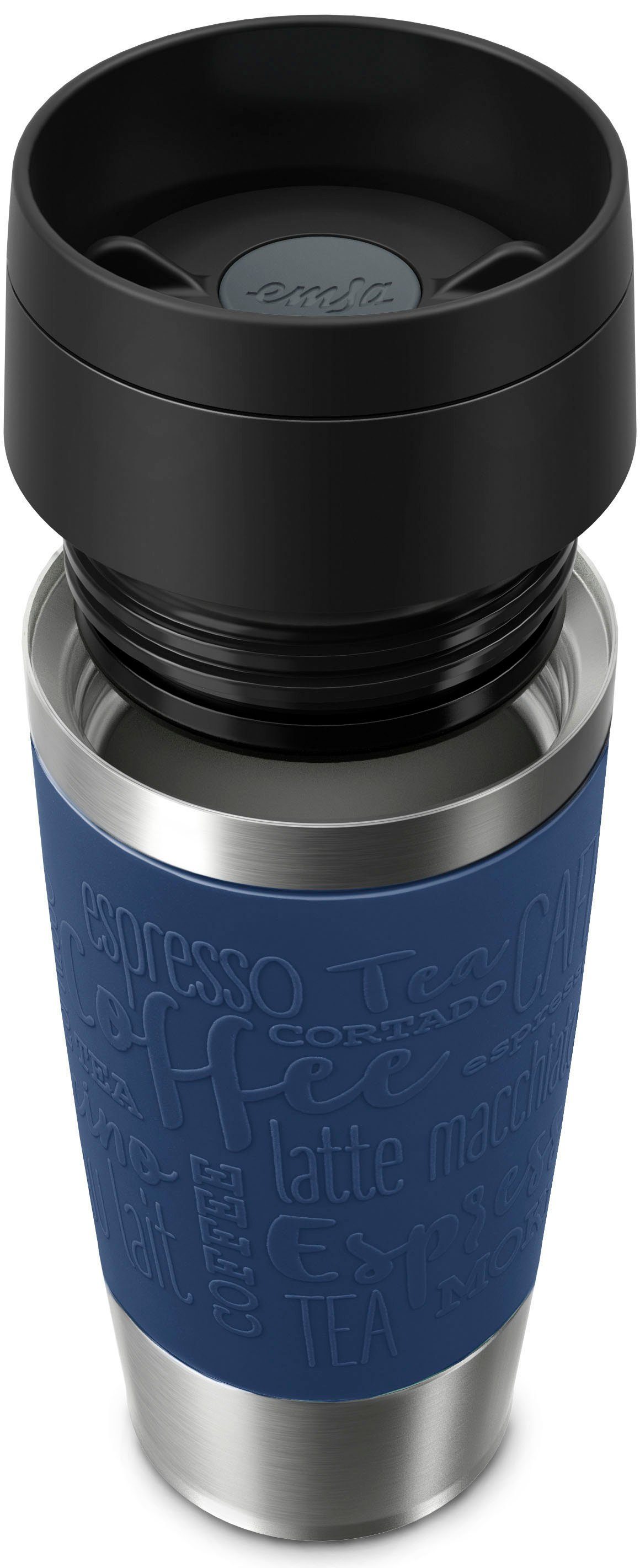 Emsa Thermosbeker Travel Mug Classic, met 360° drinkopening 4u heet, 8u koud - 360 ml / 6u heet, 12u koud - 500 ml, 100% dicht